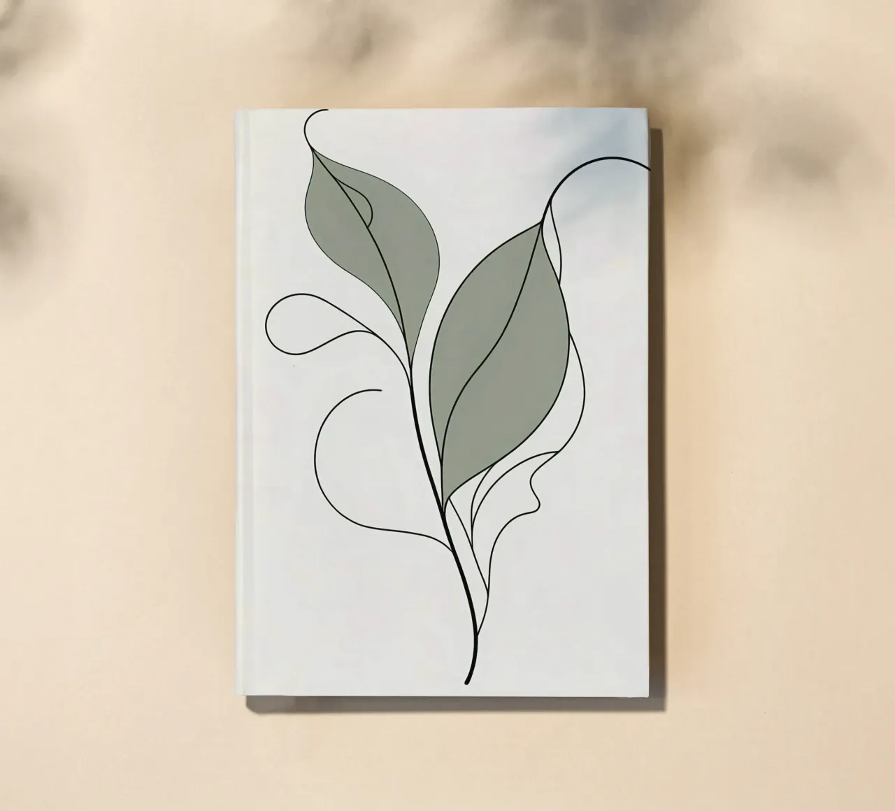 Abstract Tropical Botanical Composition with Banana Leaves notebook by Bloom And Brush