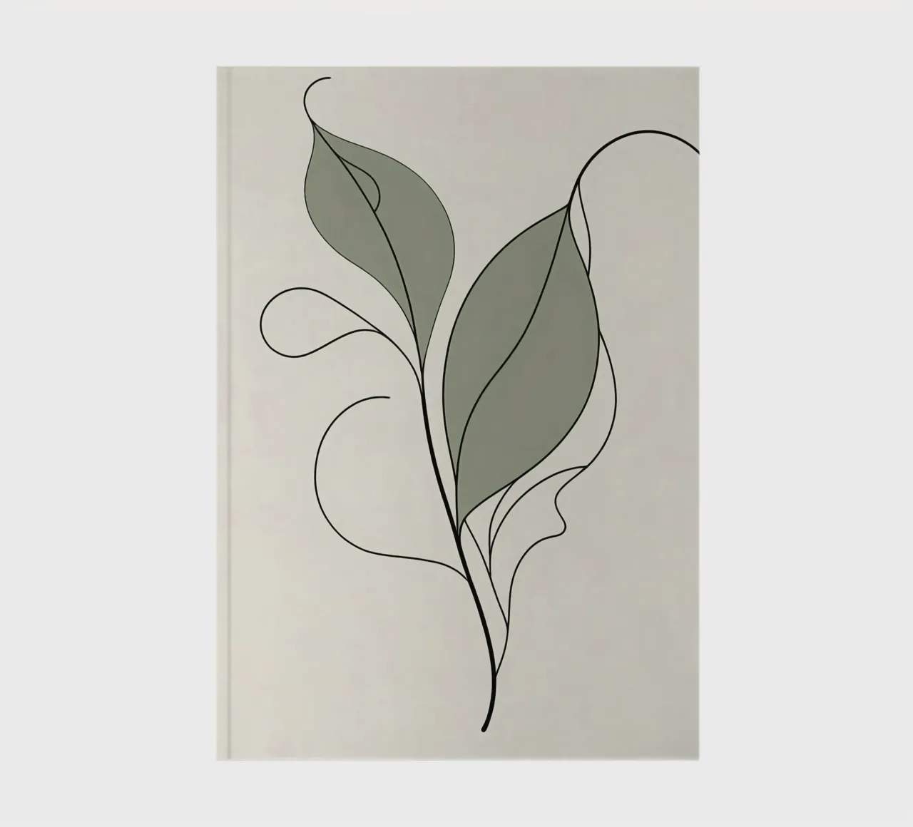 Abstract Tropical Botanical Composition with Banana Leaves notebook by Bloom And Brush