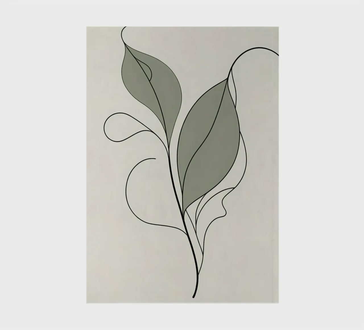 Abstract Tropical Botanical Composition with Banana Leaves notebook by Bloom And Brush