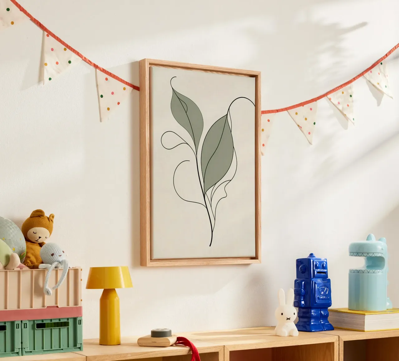 Abstract Tropical Botanical Composition with Banana Leaves canvas by Bloom And Brush