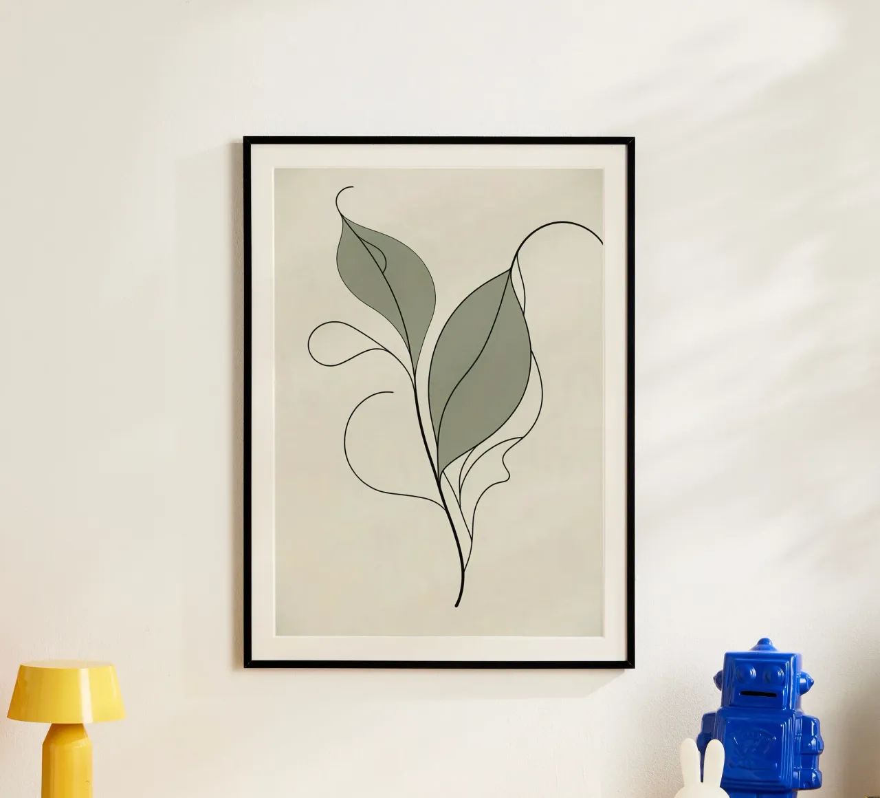 Abstracte tropische botanische compositie met bananenbladeren hahnemühle van Bloom And Brush