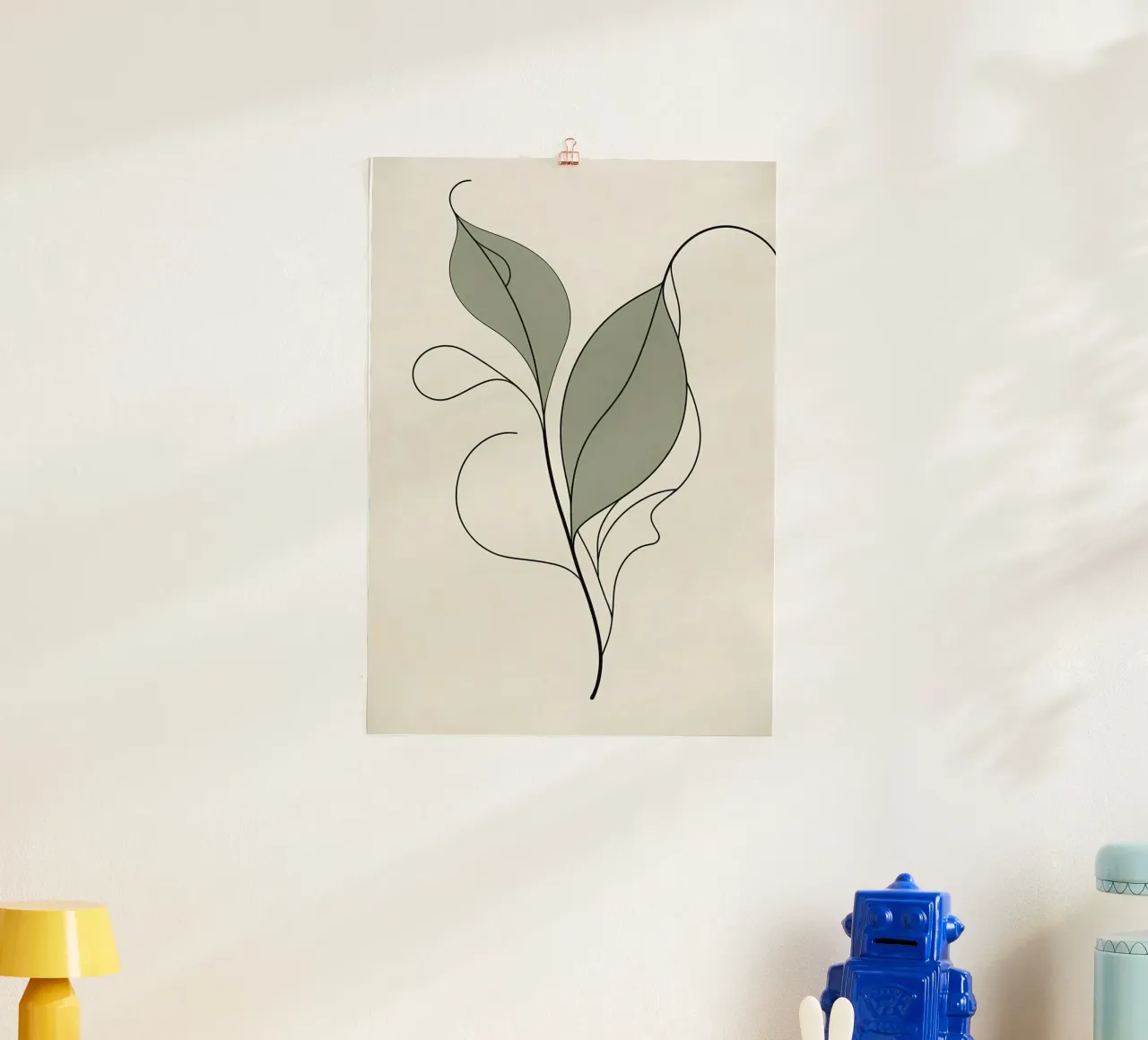 Abstracte tropische botanische compositie met bananenbladeren hahnemühle van Bloom And Brush