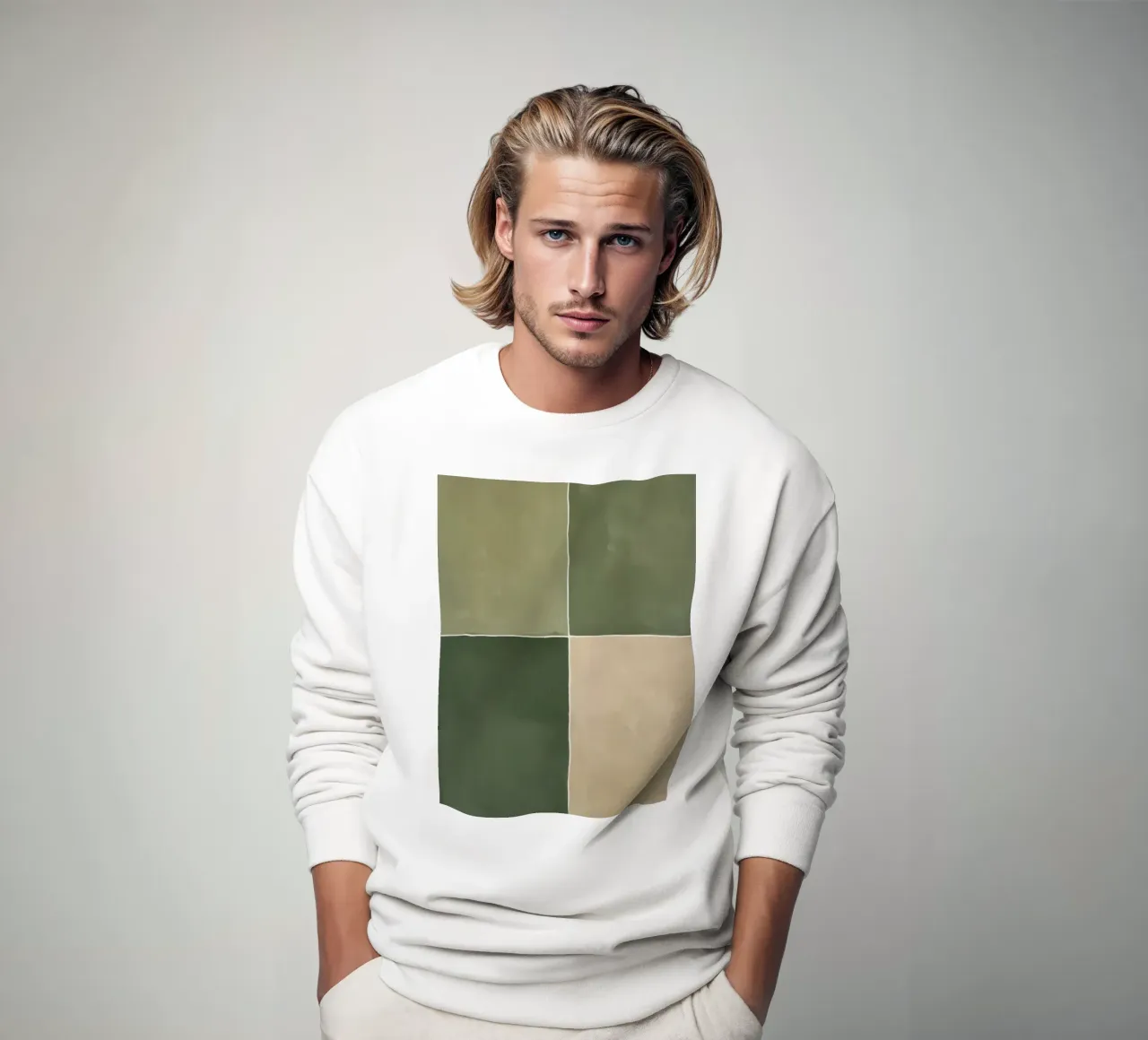 Pittura astratta con quattro blocchi di colore felpa da DesignDoodle
