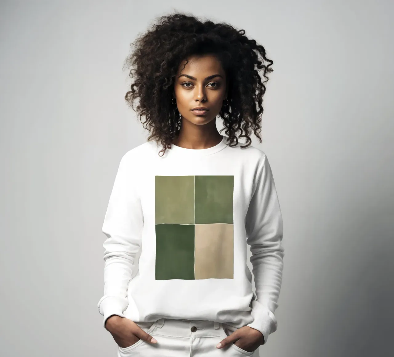 Pittura astratta con quattro blocchi di colore felpa da DesignDoodle
