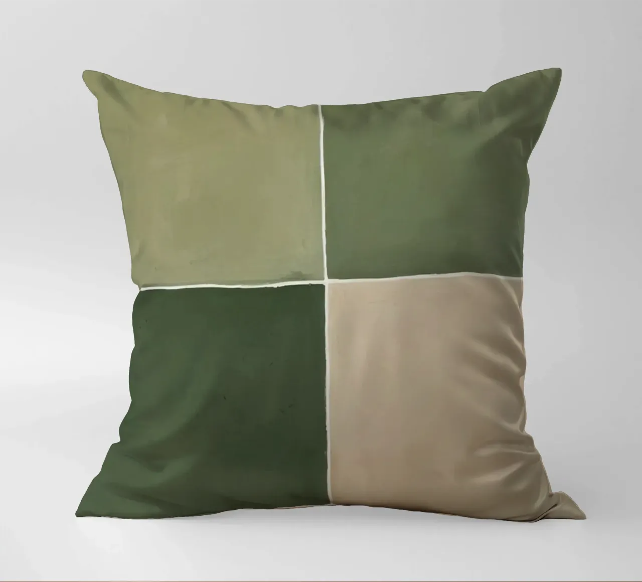 Pittura astratta con quattro blocchi di colore cuscino da DesignDoodle