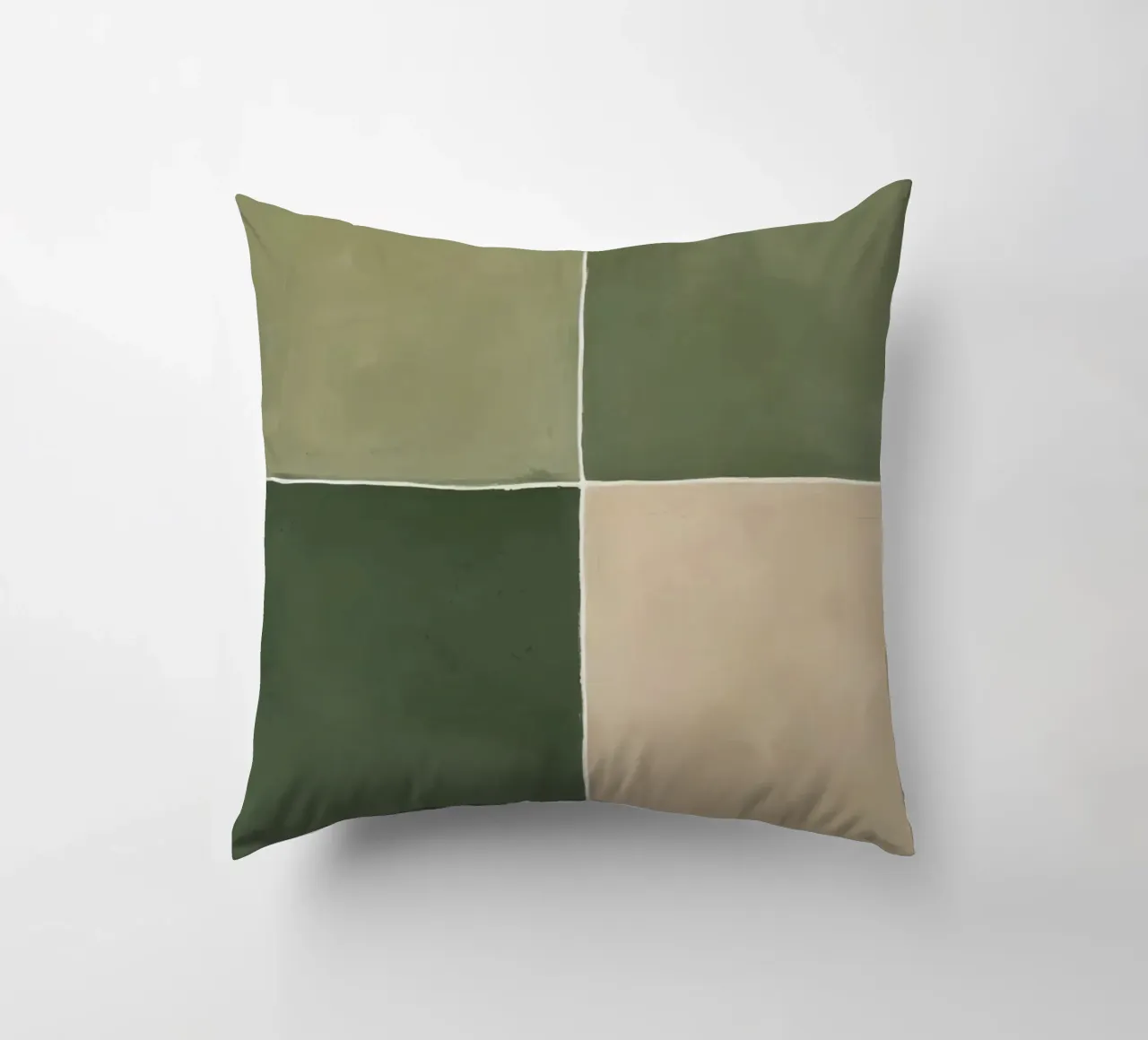 Pittura astratta con quattro blocchi di colore cuscino da DesignDoodle