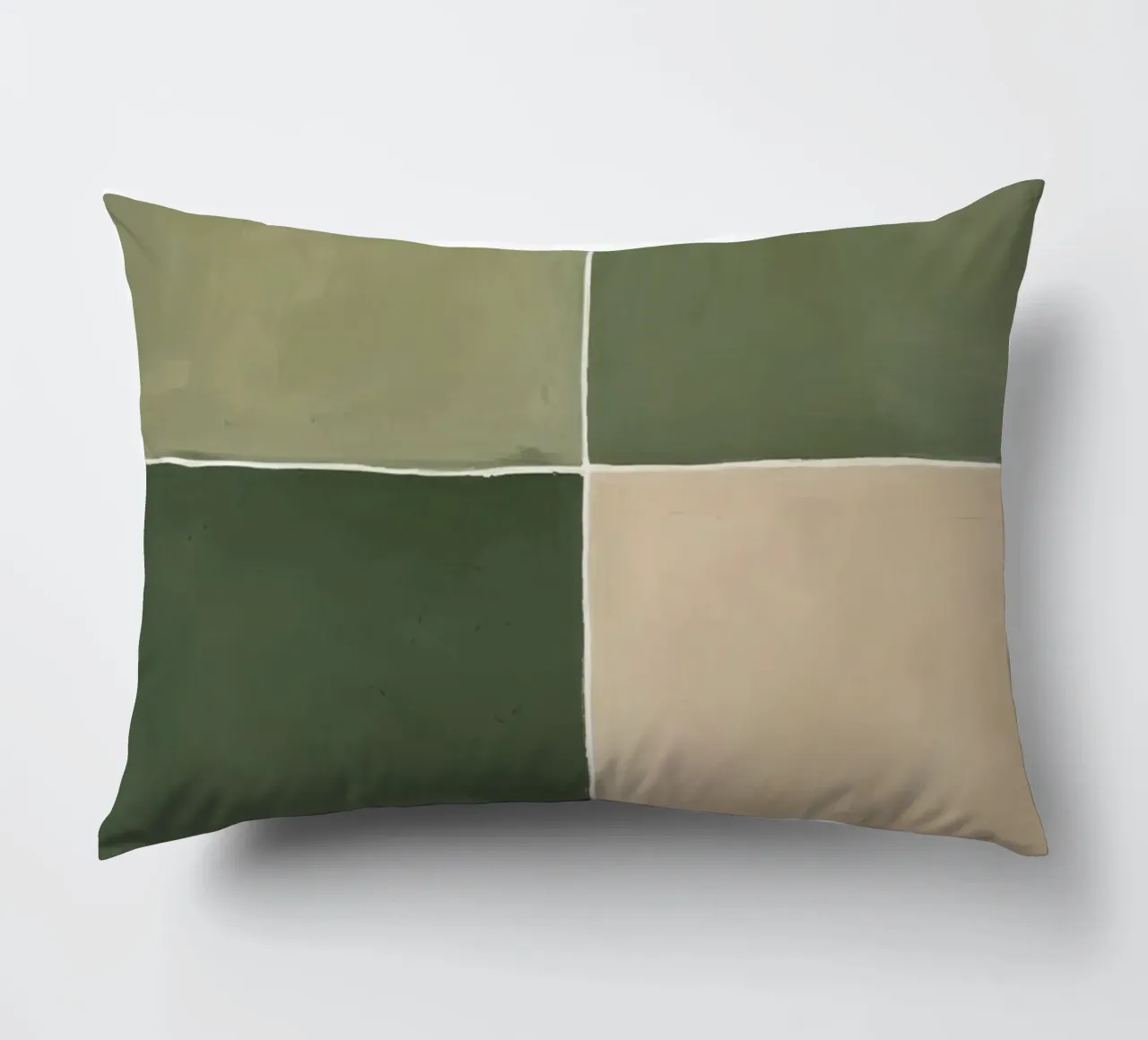 Pittura astratta con quattro blocchi di colore cuscino da DesignDoodle