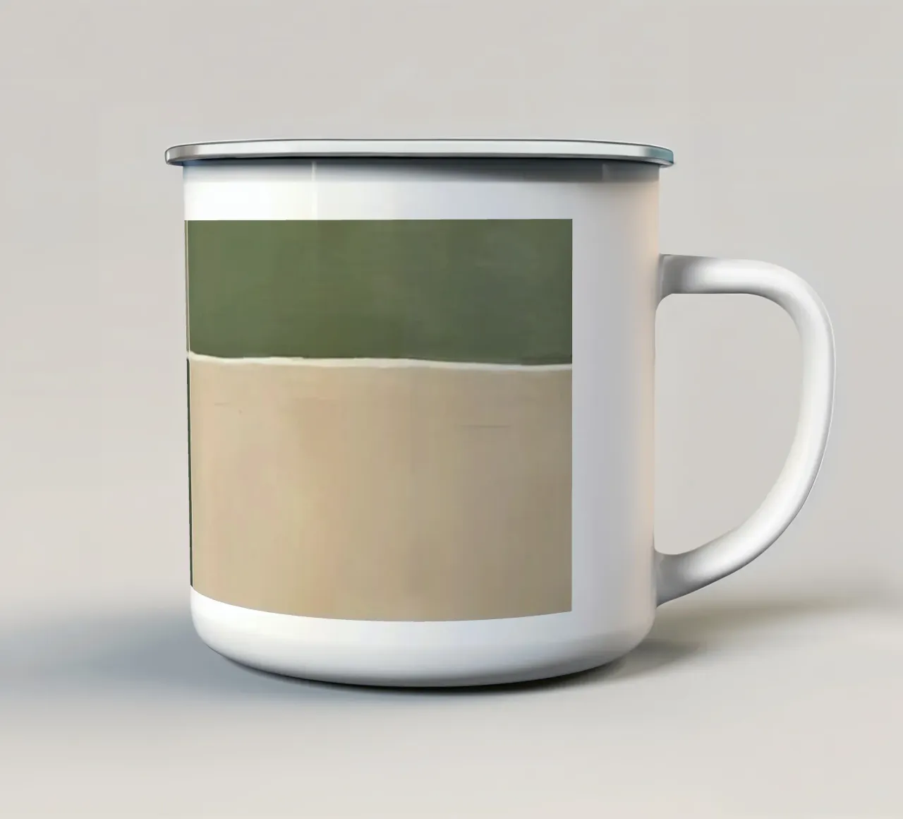 Pittura astratta con quattro blocchi di colore tazza in smalto da DesignDoodle