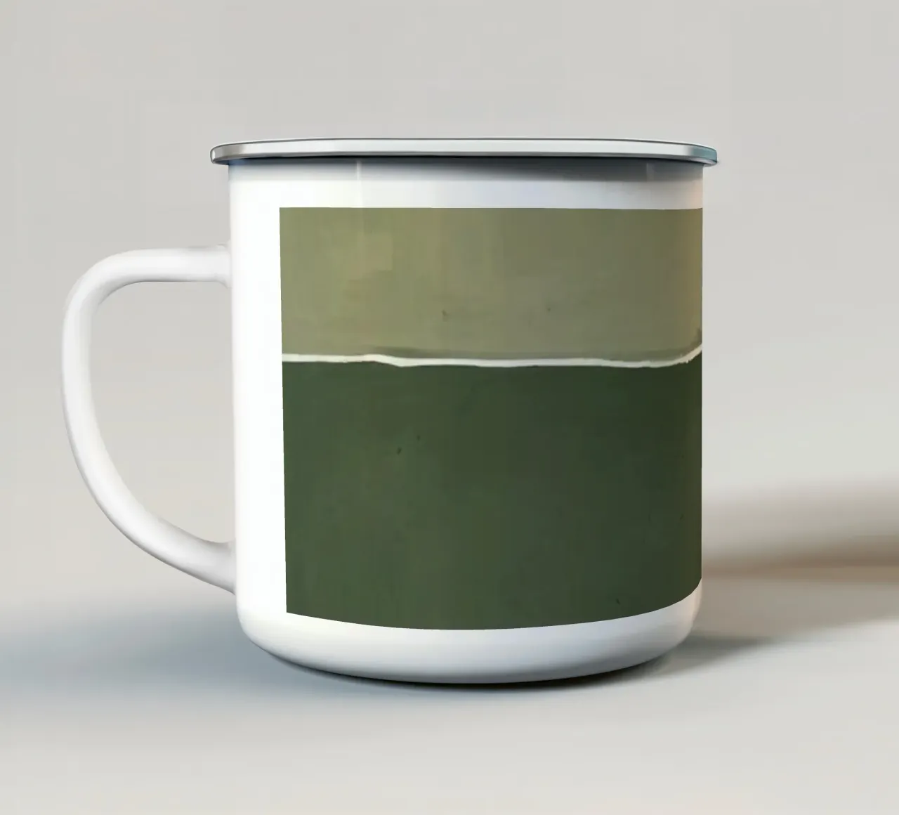 Pittura astratta con quattro blocchi di colore tazza in smalto da DesignDoodle