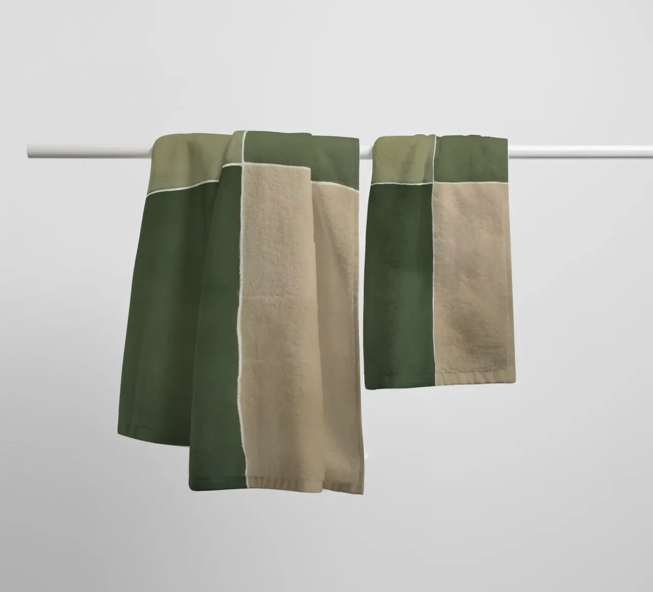 Pittura astratta con quattro blocchi di colore asciugamano da bagno da DesignDoodle