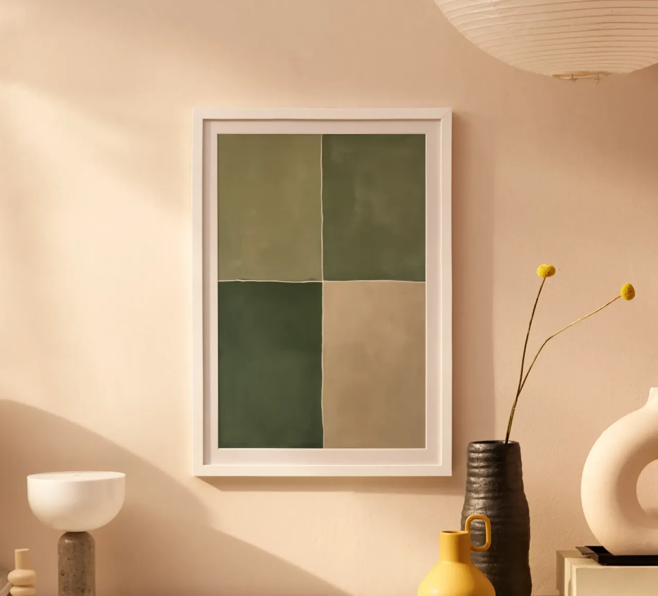 Pittura astratta con quattro blocchi di colore carta hahnemühle da DesignDoodle