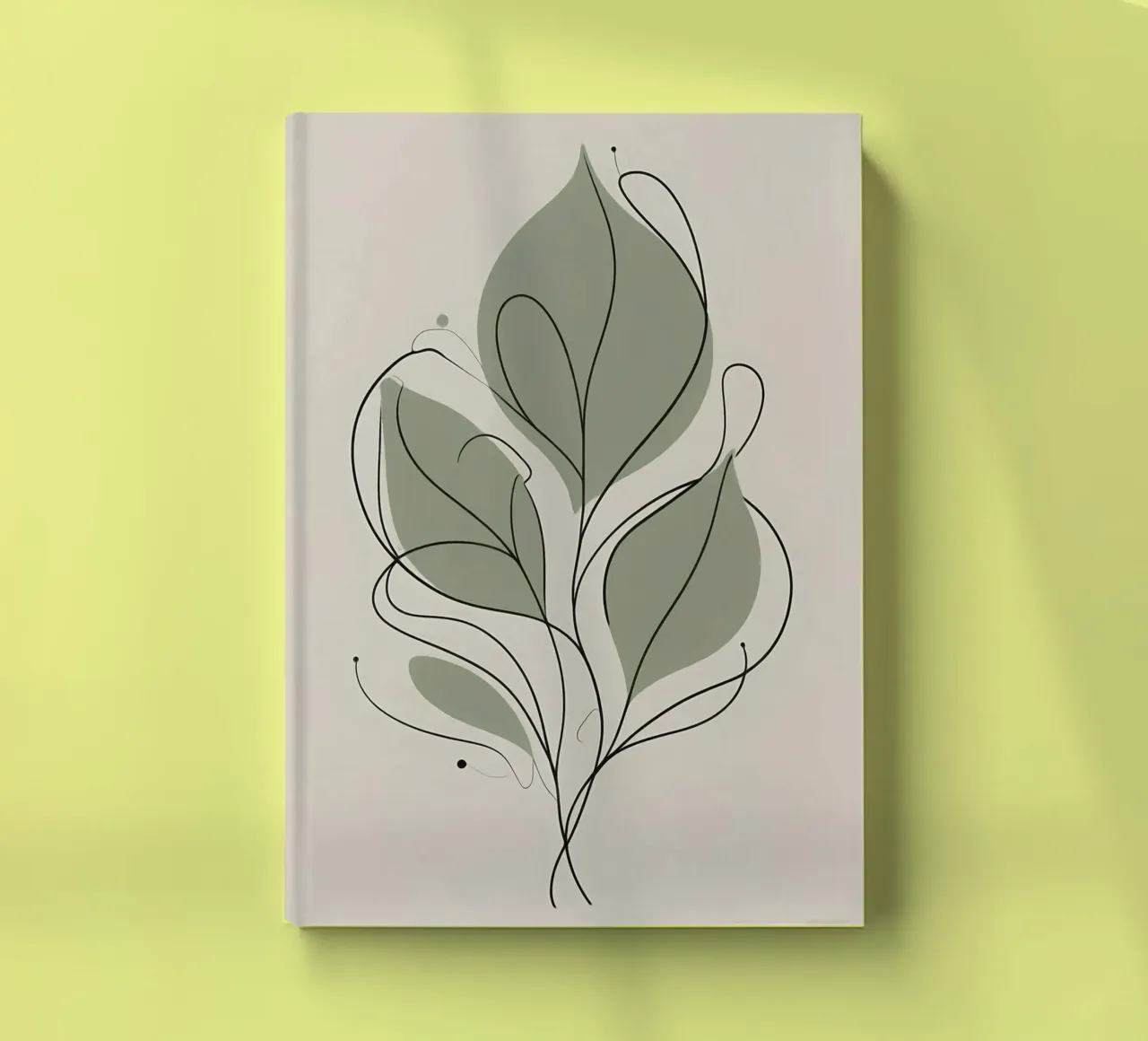Minimalist Line Art Featuring Tropical Foliage Elements notebook by Bloom And Brush