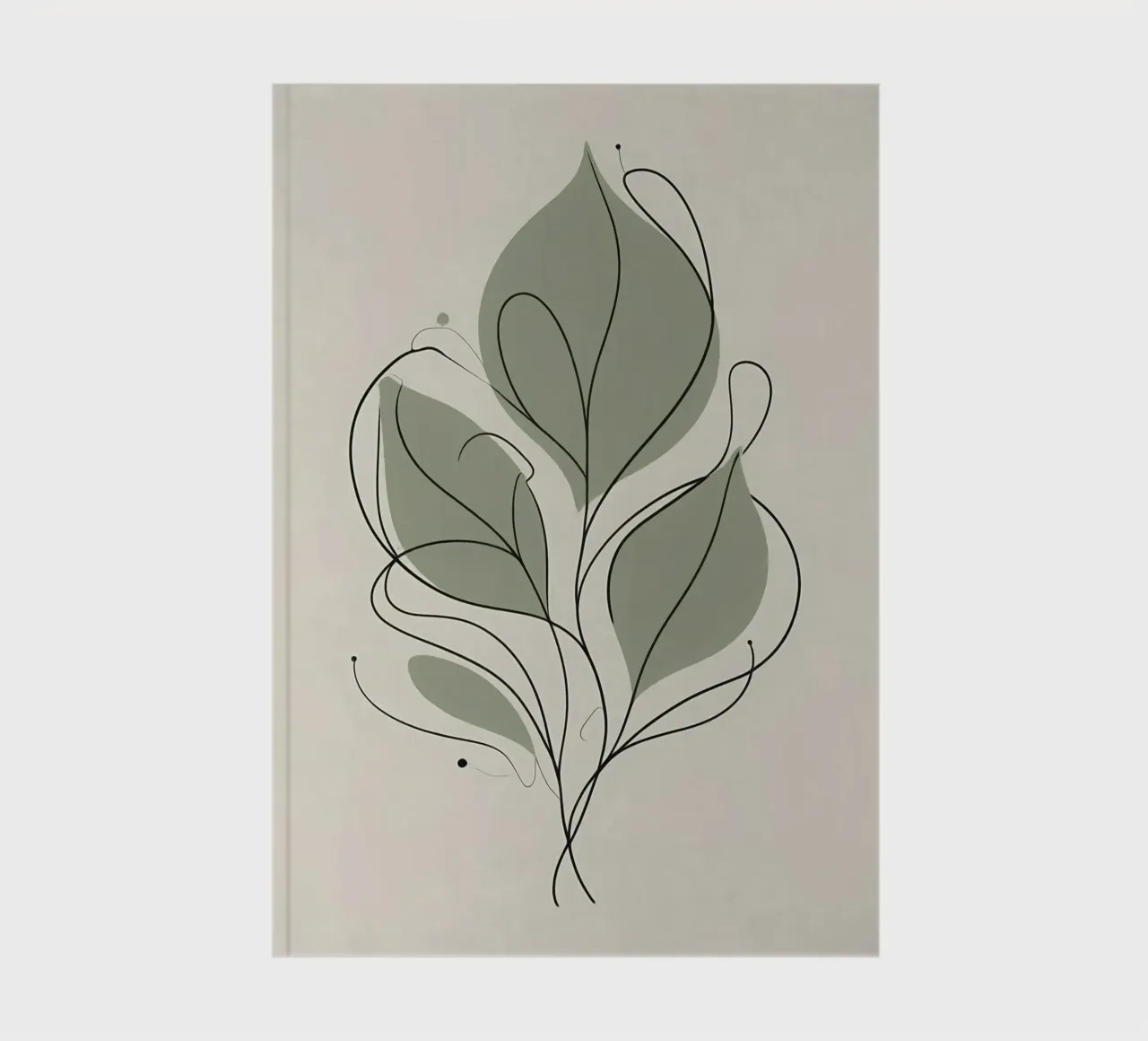 Minimalist Line Art Featuring Tropical Foliage Elements notebook by Bloom And Brush