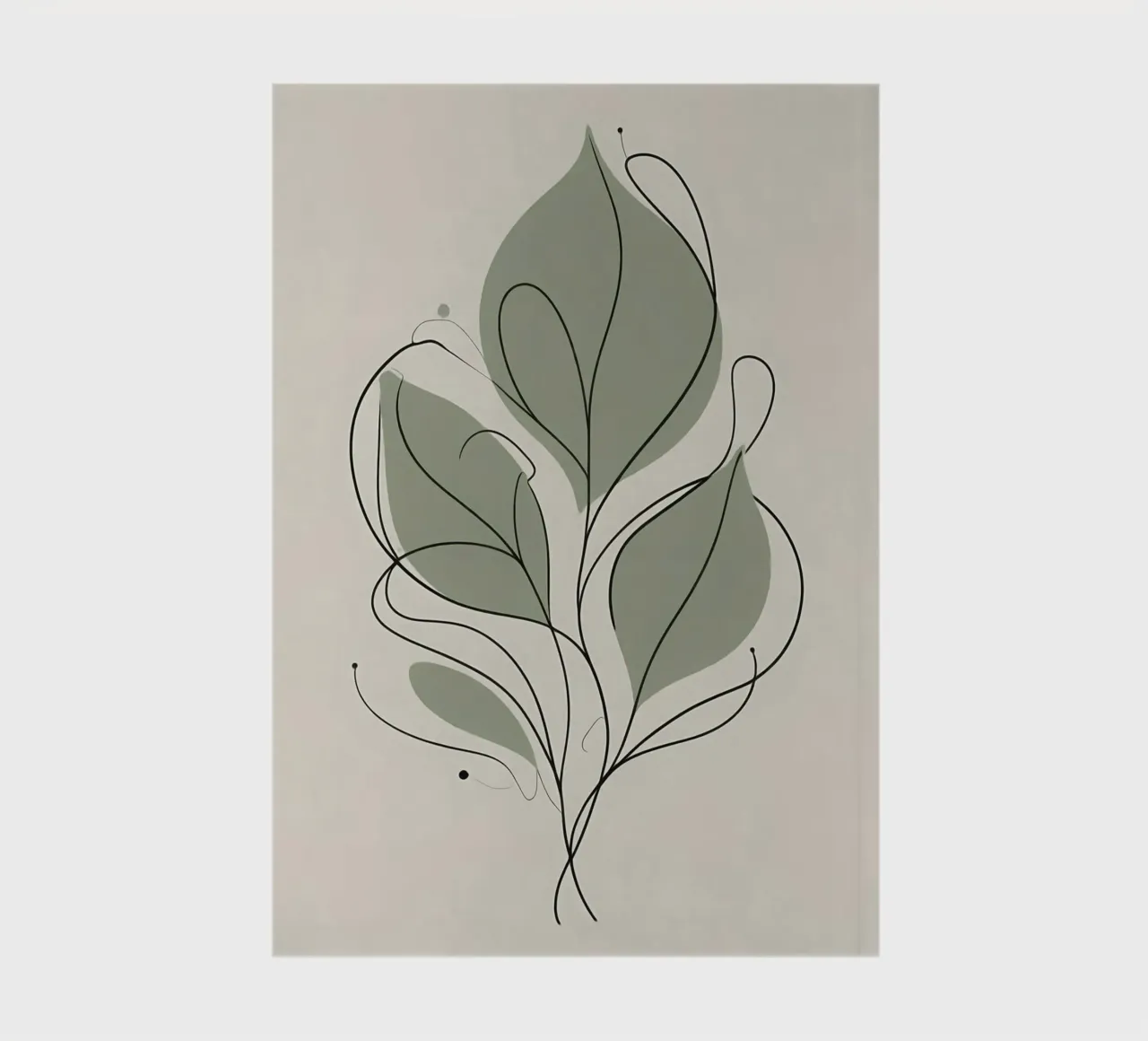 Minimalist Line Art Featuring Tropical Foliage Elements notebook by Bloom And Brush