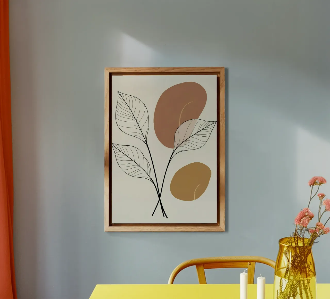 Abstract Terracotta Line Art alluminio dibond da Bloom And Brush
