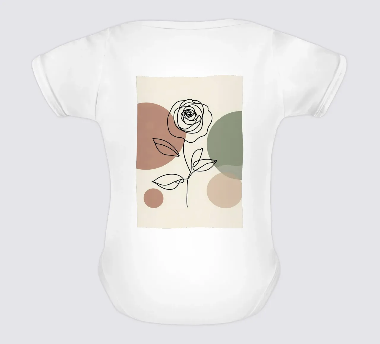 Línea rosa con formas abstractas body de bebé de Bloom And Brush