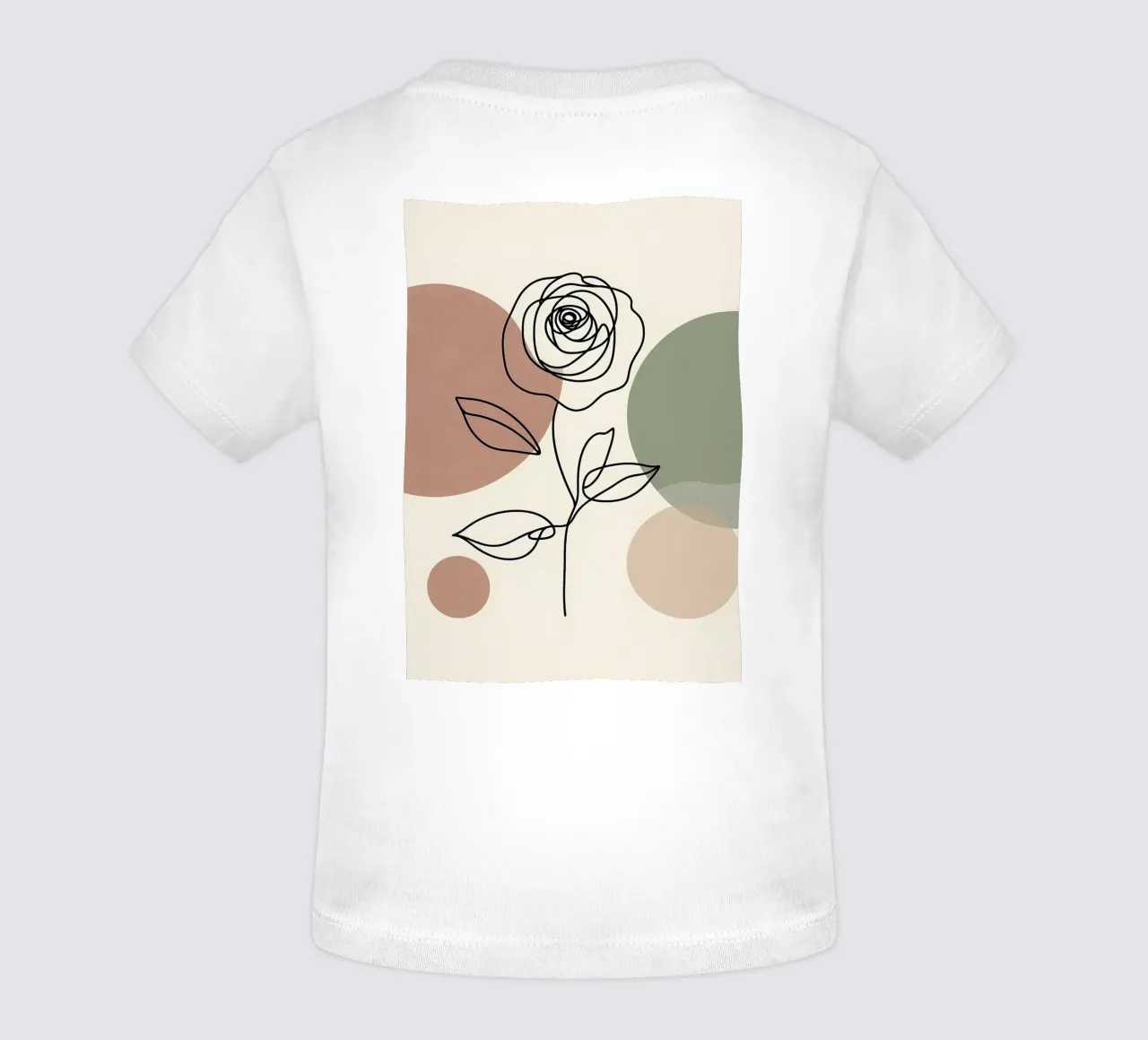 Rose Line Art con forme astratte maglietta neonato da Bloom And Brush