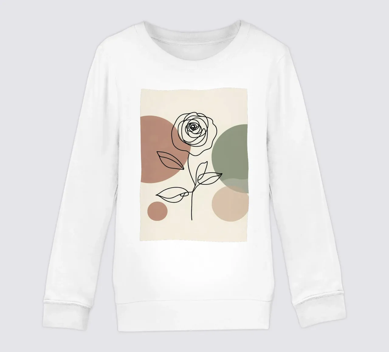 Rose Line Art con forme astratte felpa bambino da Bloom And Brush