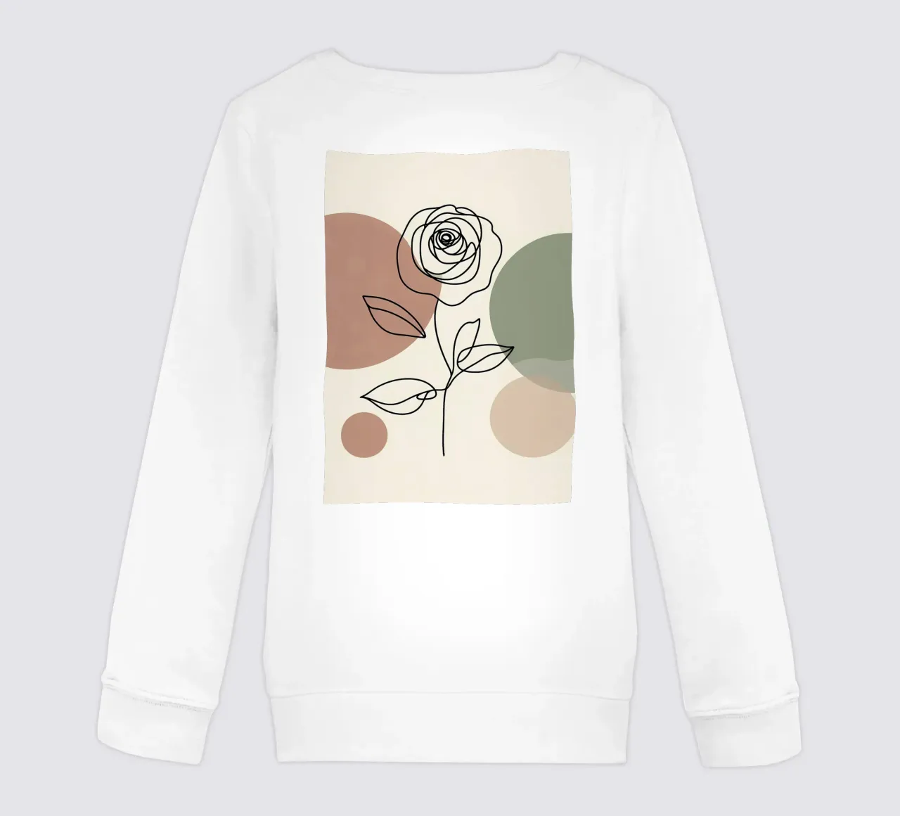 Rose Line Art con forme astratte felpa bambino da Bloom And Brush