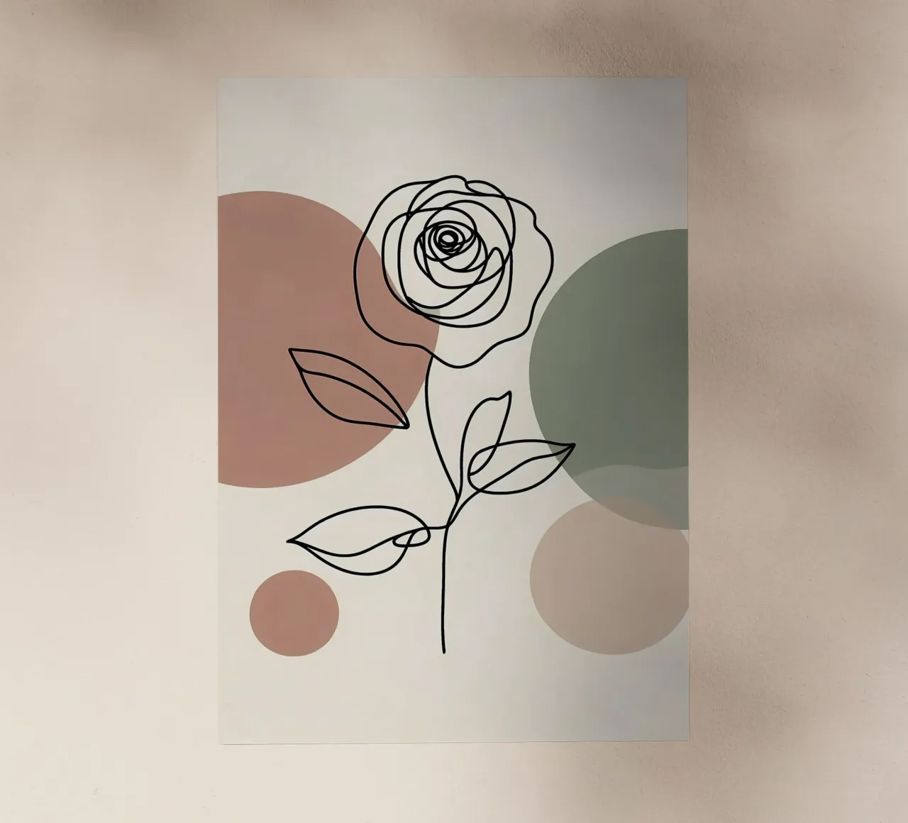 Línea rosa con formas abstractas lámina retroiluminada de Bloom And Brush