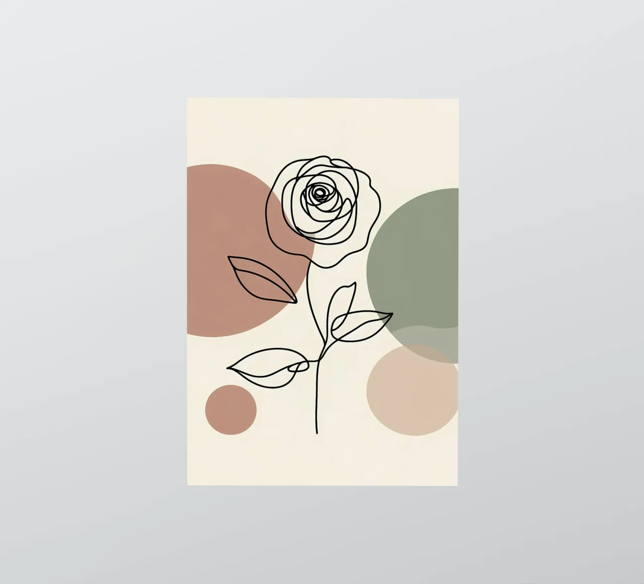 Línea rosa con formas abstractas pegatina de Bloom And Brush