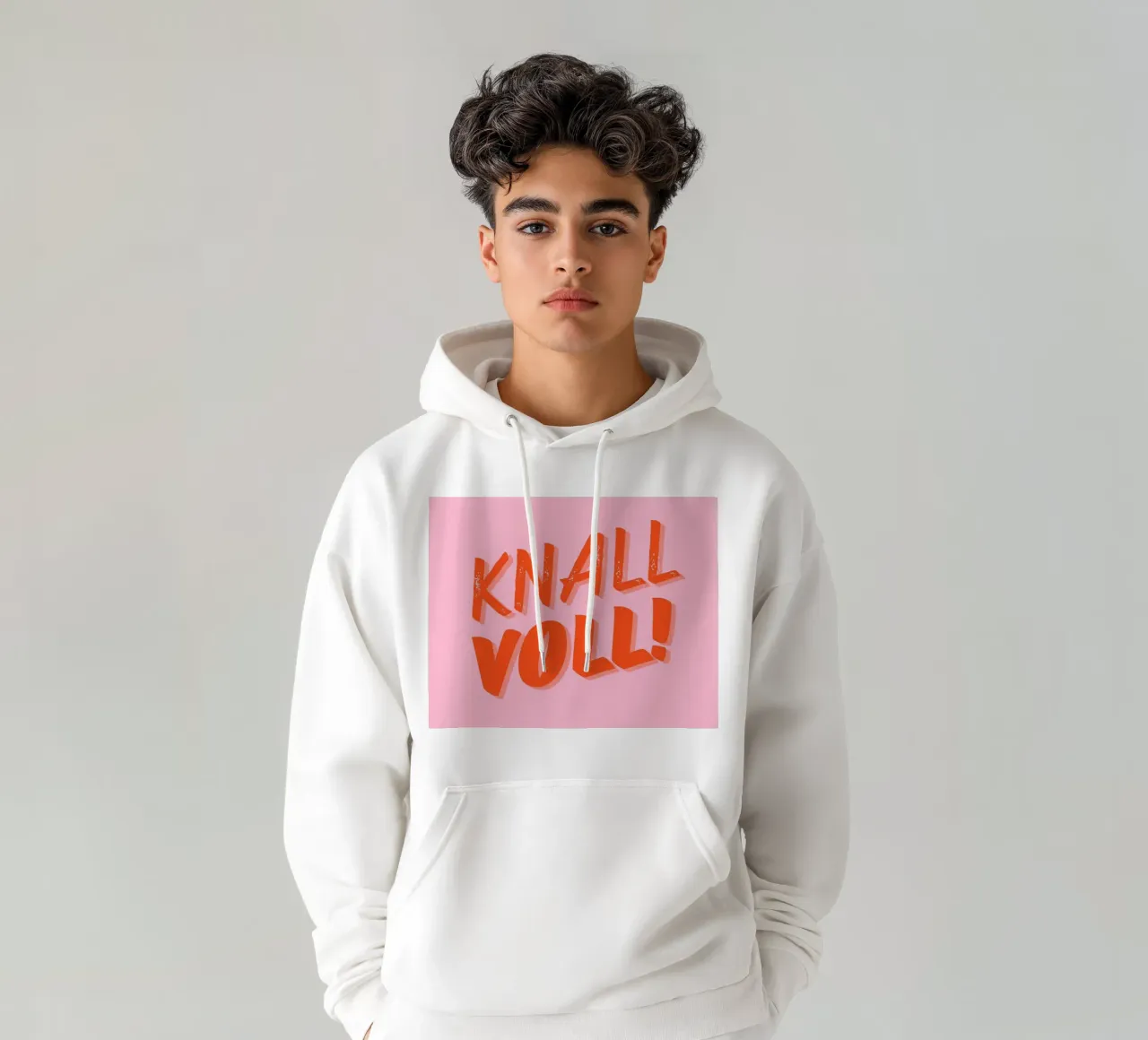 KNALL VOLL felpa con cappuccio da DigiWunderwerk