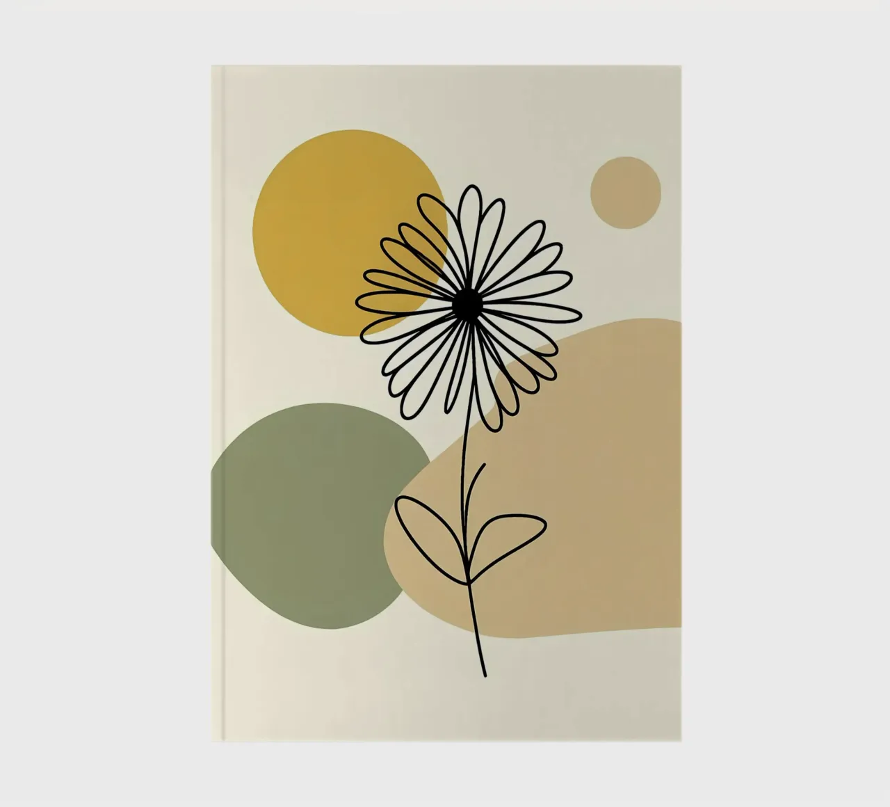Daisy Line Art e Mustard Abstract diario da Bloom And Brush