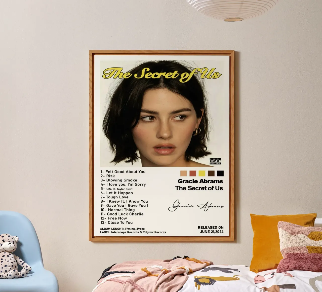 Gracia Abrams The Secret Of Us alluminio dibond da Roronoa7