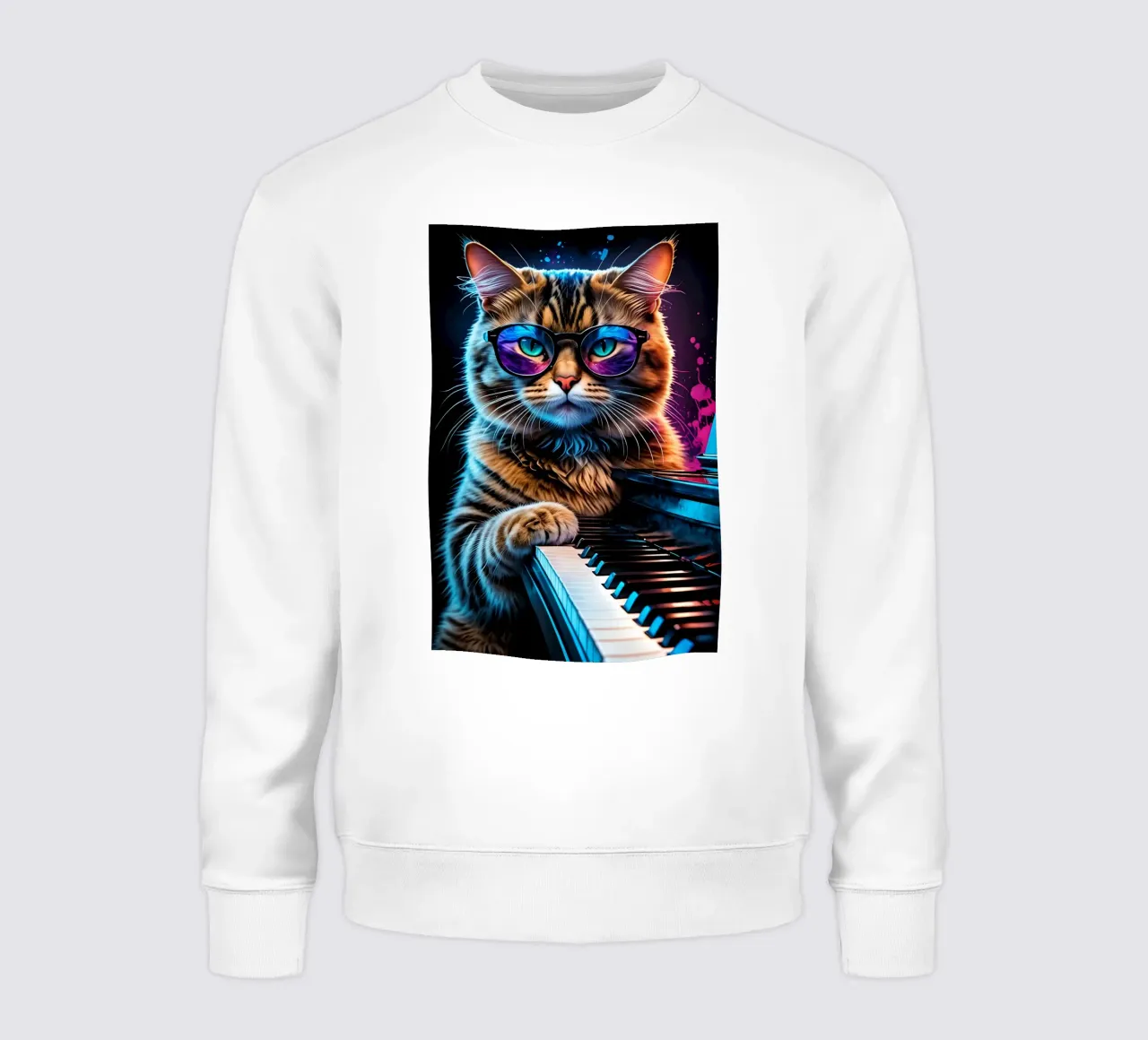 Gatto e pianoforte felpa da MakArena