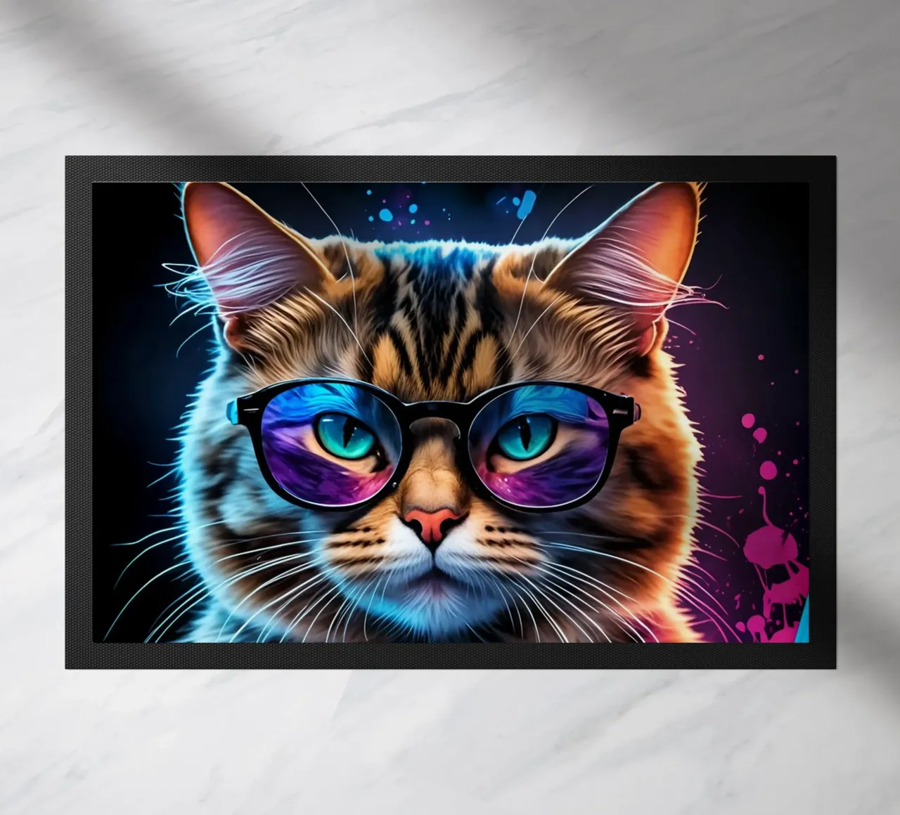 Gatto e pianoforte zerbino da MakArena