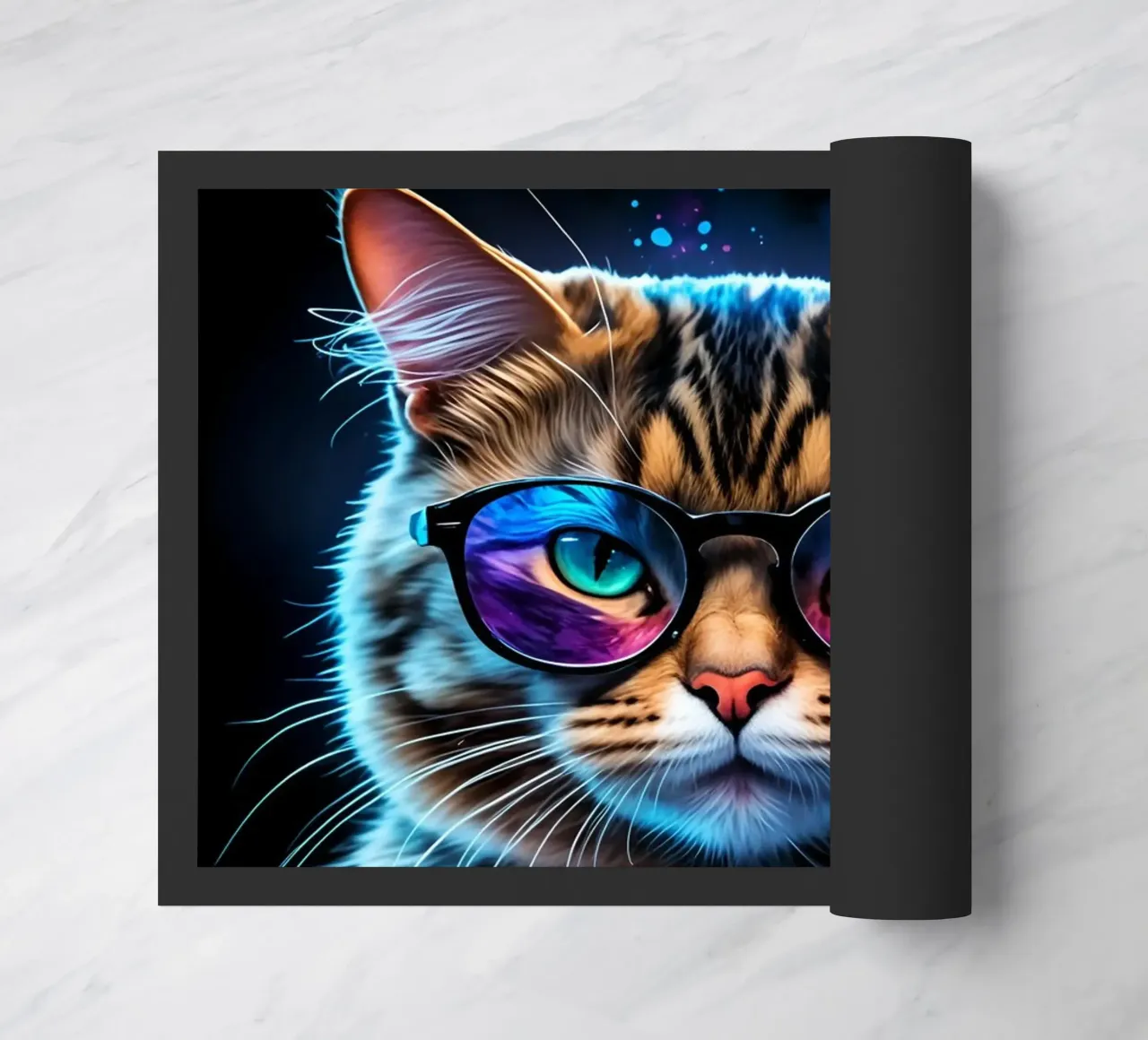 Gatto e pianoforte zerbino da MakArena