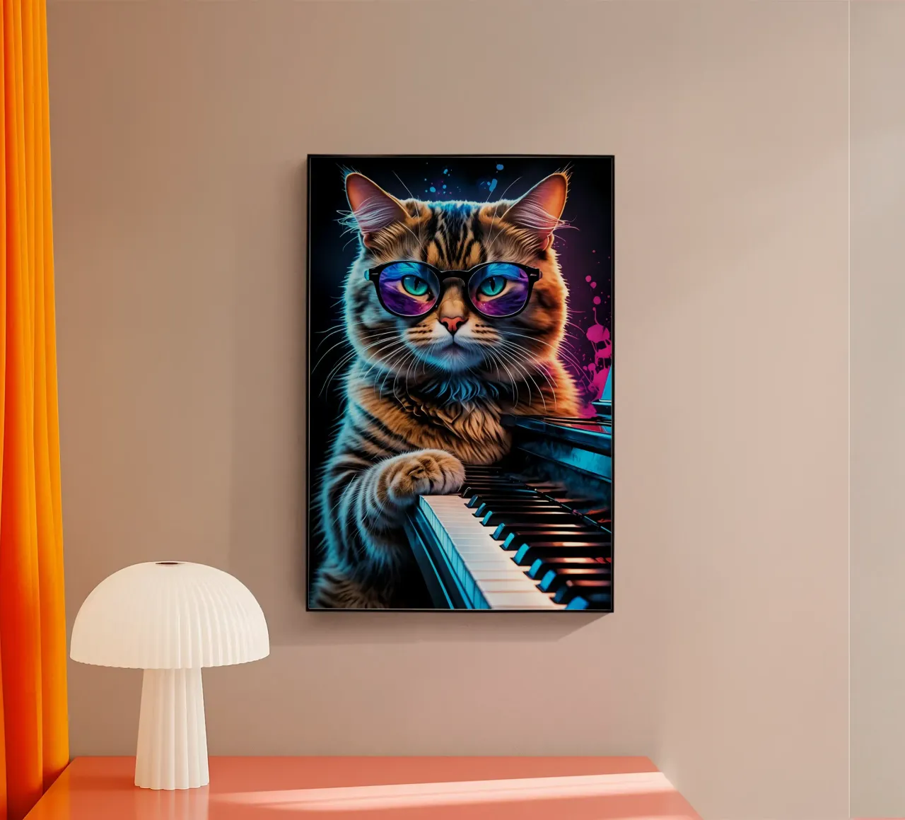 Gatto e pianoforte plexiglass da MakArena