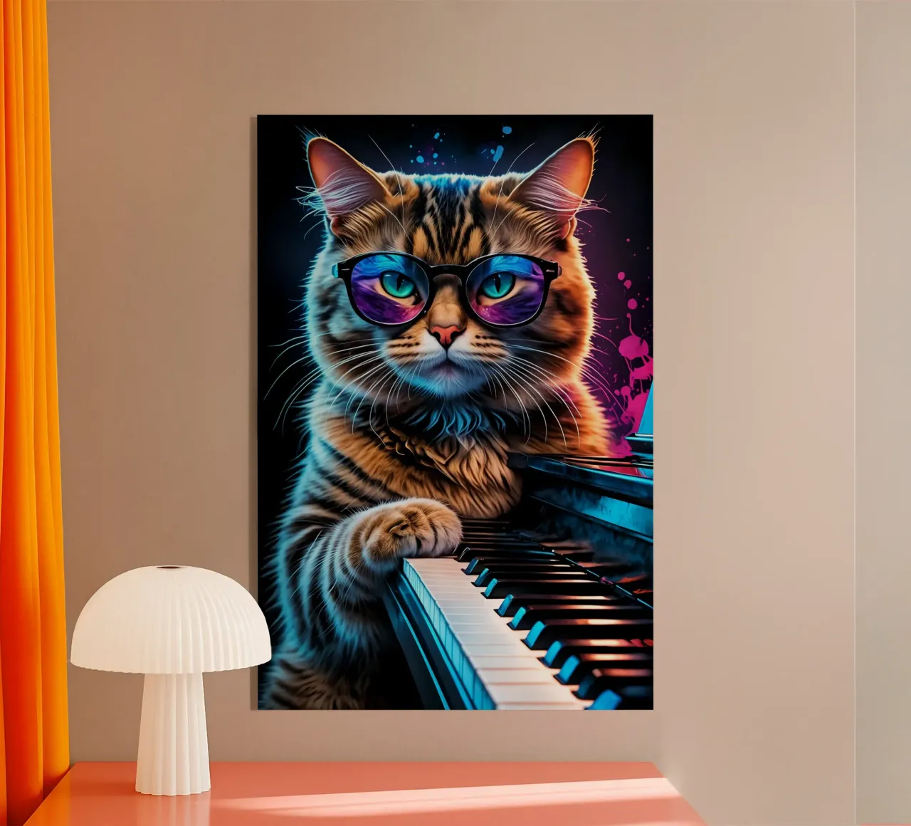 Gatto e pianoforte plexiglass da MakArena