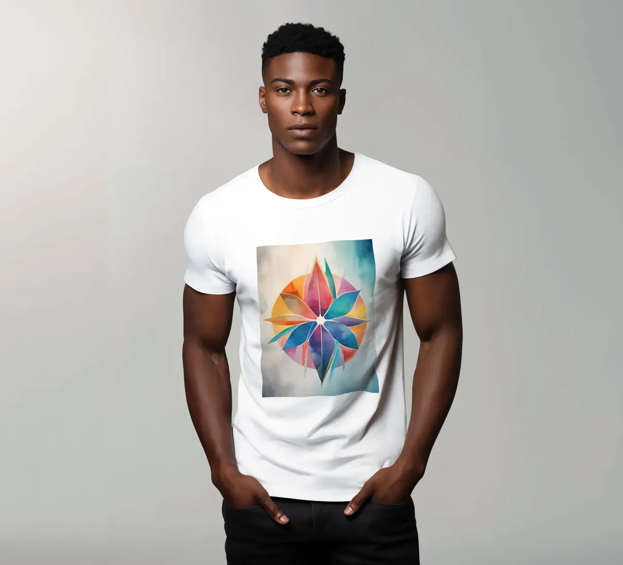 Color Harmony - modern abstract kunstontwerp t-shirt van Minimalism