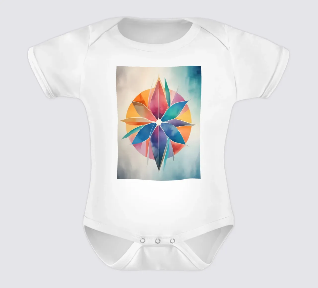 Armonia dei colori - design astratto moderno body neonato maniche corte da Minimalism