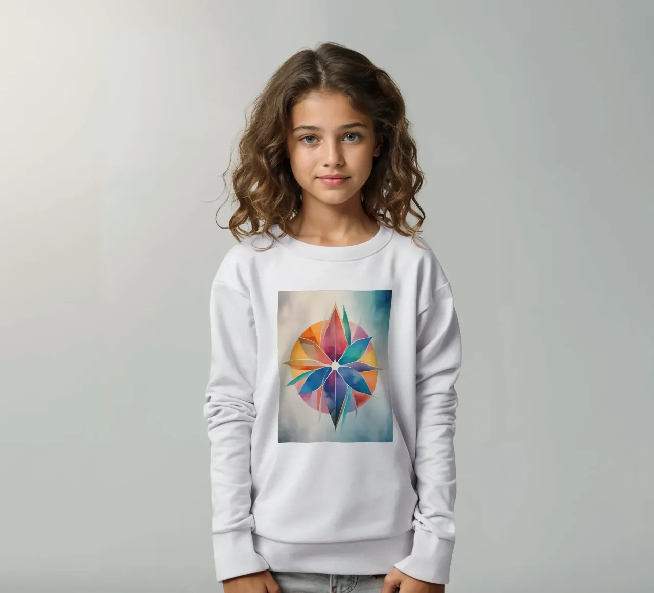 Color Harmony - modern abstract kunstontwerp kinder sweatshirt van Minimalism