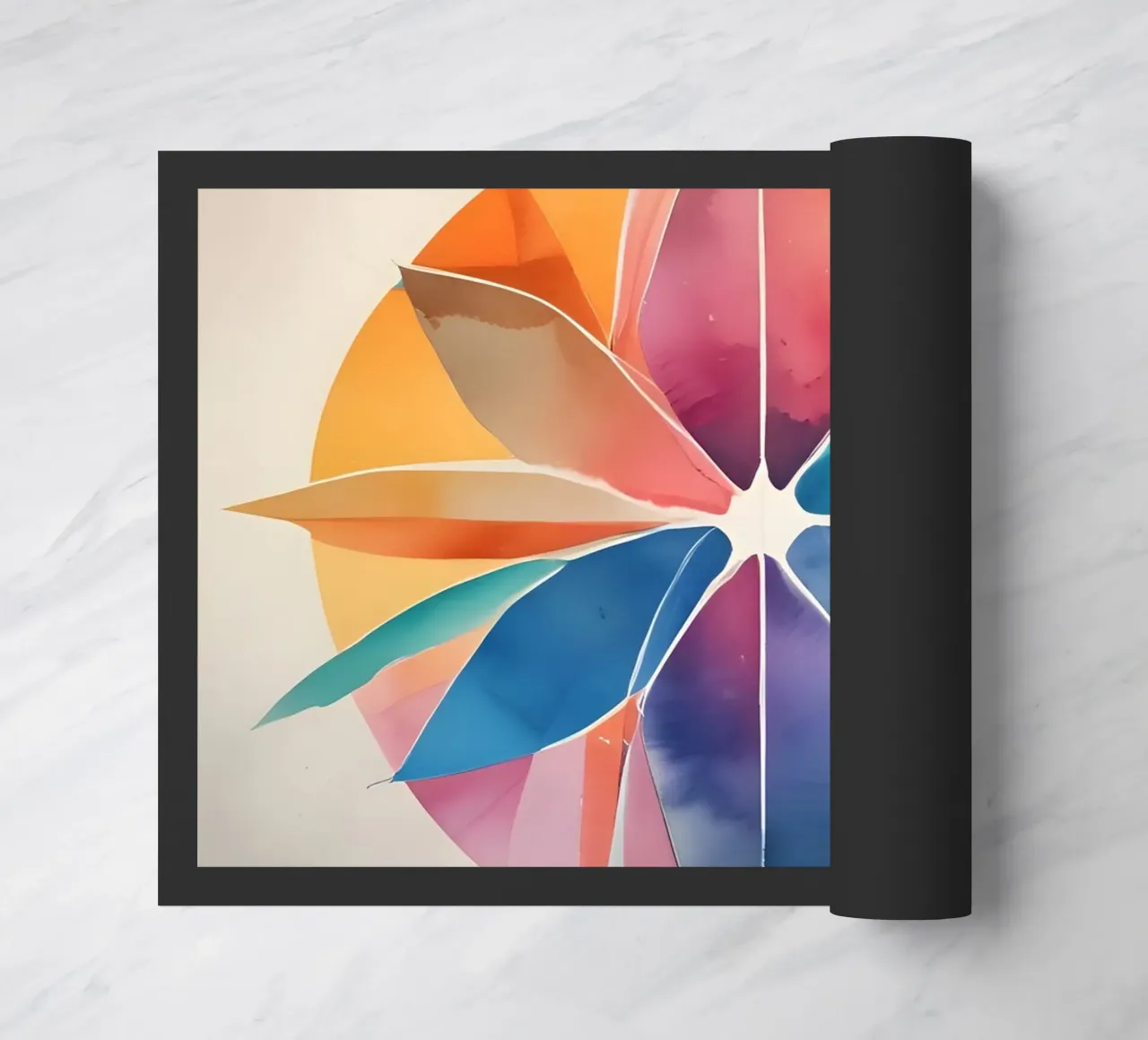 Color Harmony - modern abstract kunstontwerp deurmat van Minimalism