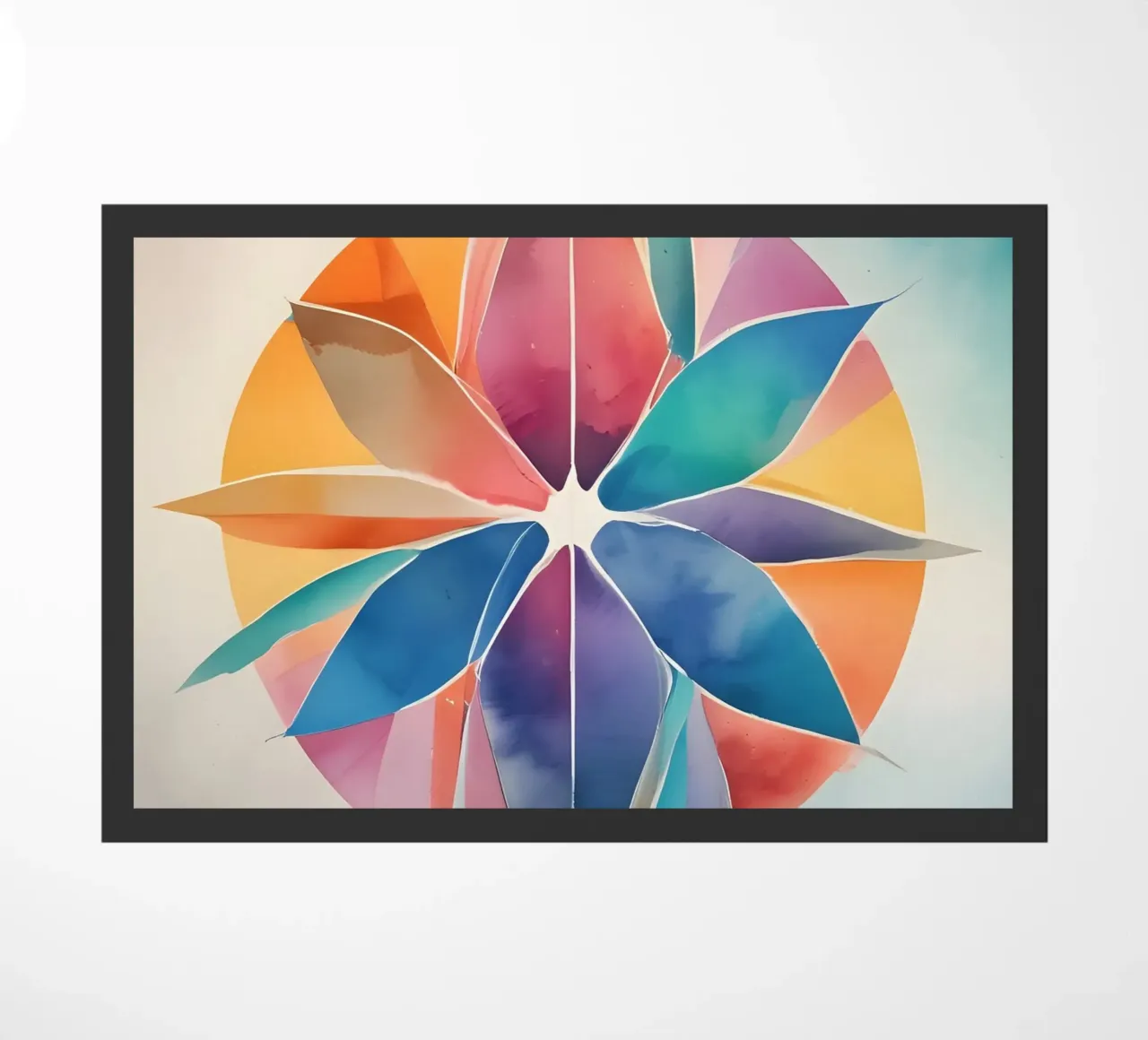 Color Harmony - modern abstract kunstontwerp deurmat van Minimalism