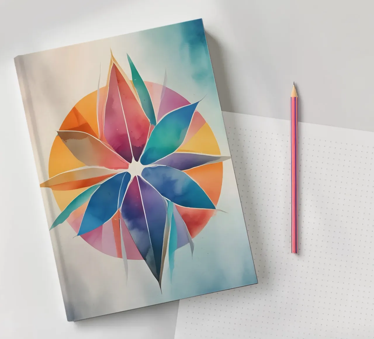 Color Harmony – modern abstract art design notebook by Minimalism