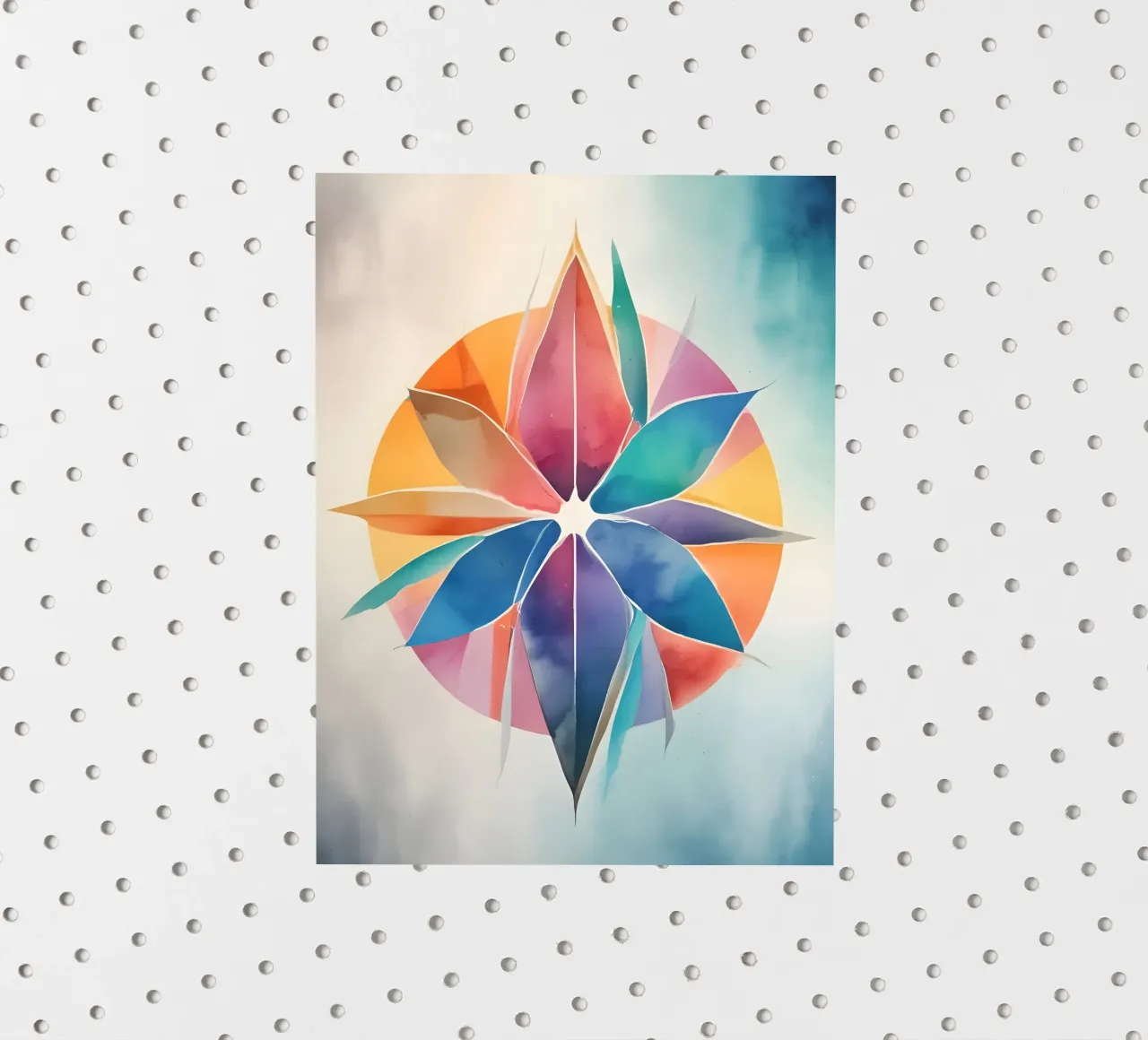 Color Harmony - modern abstract kunstontwerp sticker van Minimalism
