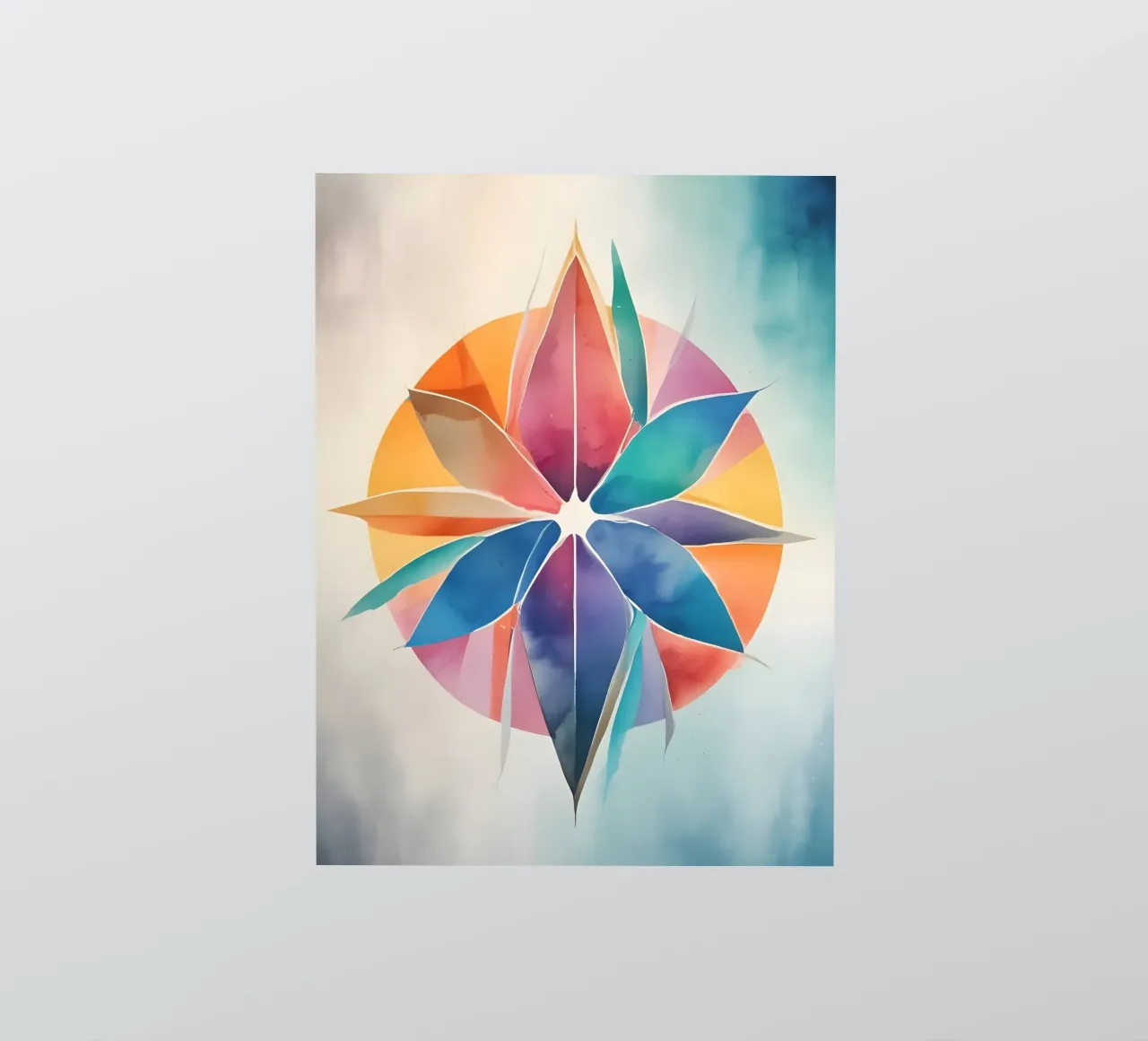 Color Harmony - modern abstract kunstontwerp sticker van Minimalism