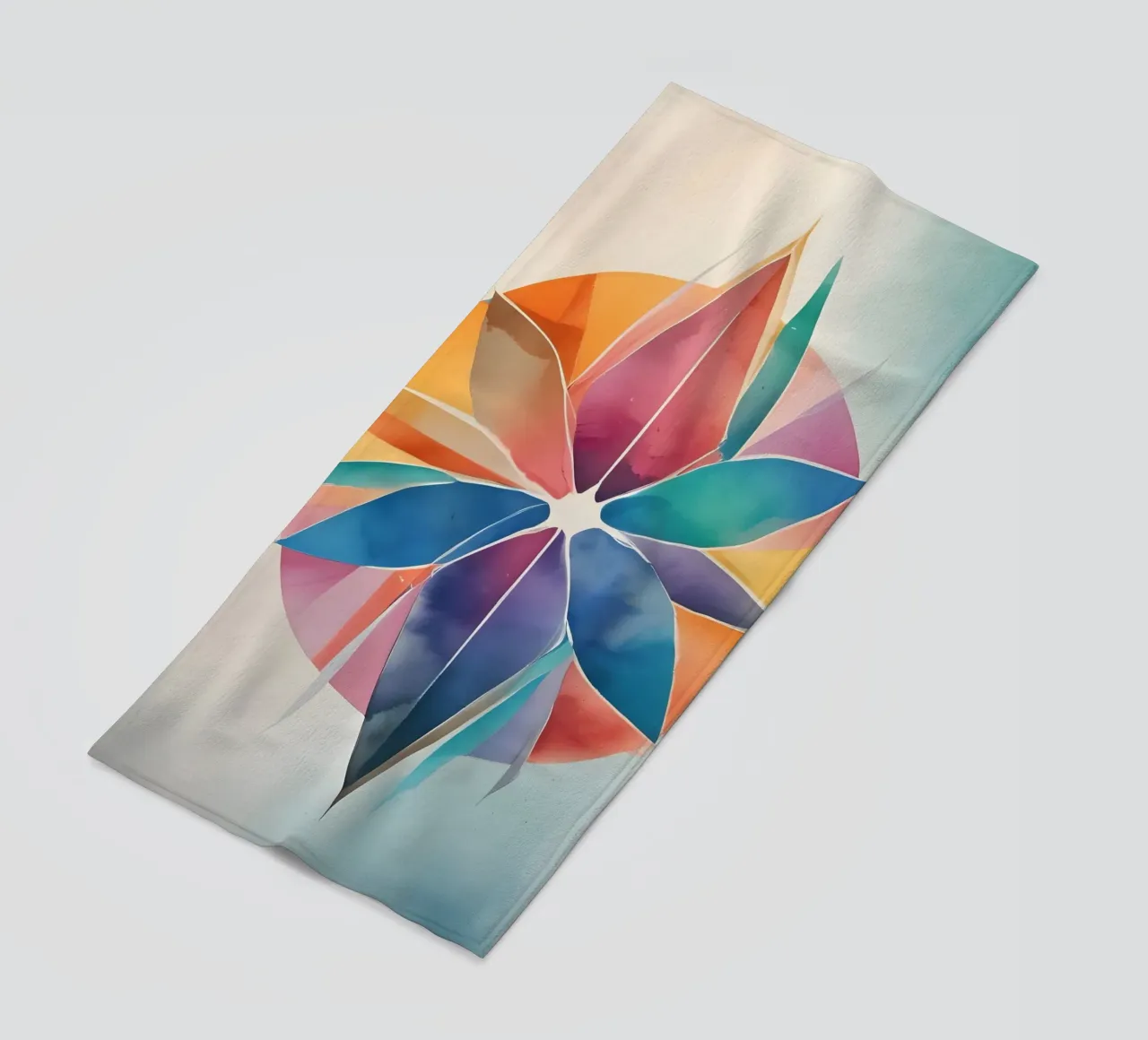 Color Harmony - modern abstract kunstontwerp strandhanddoek van Minimalism