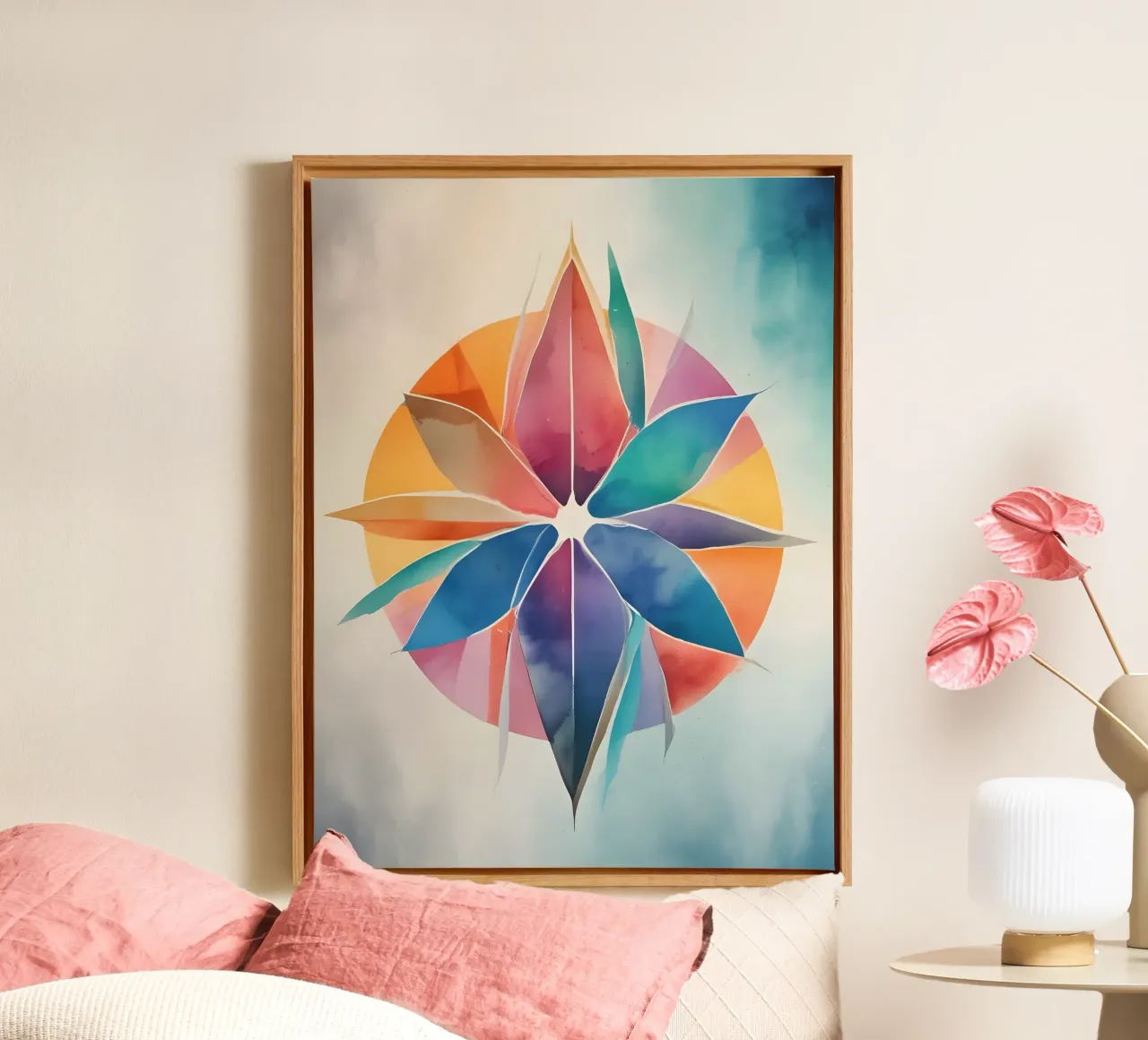 Color Harmony - modern abstract kunstontwerp canvas van Minimalism