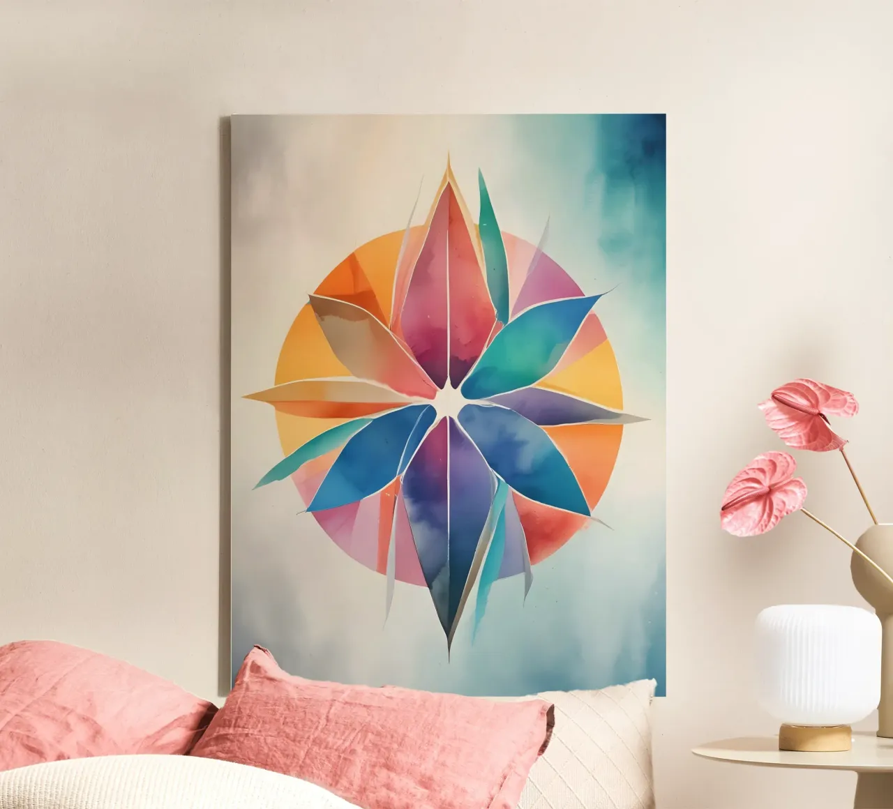 Color Harmony - modern abstract kunstontwerp canvas van Minimalism