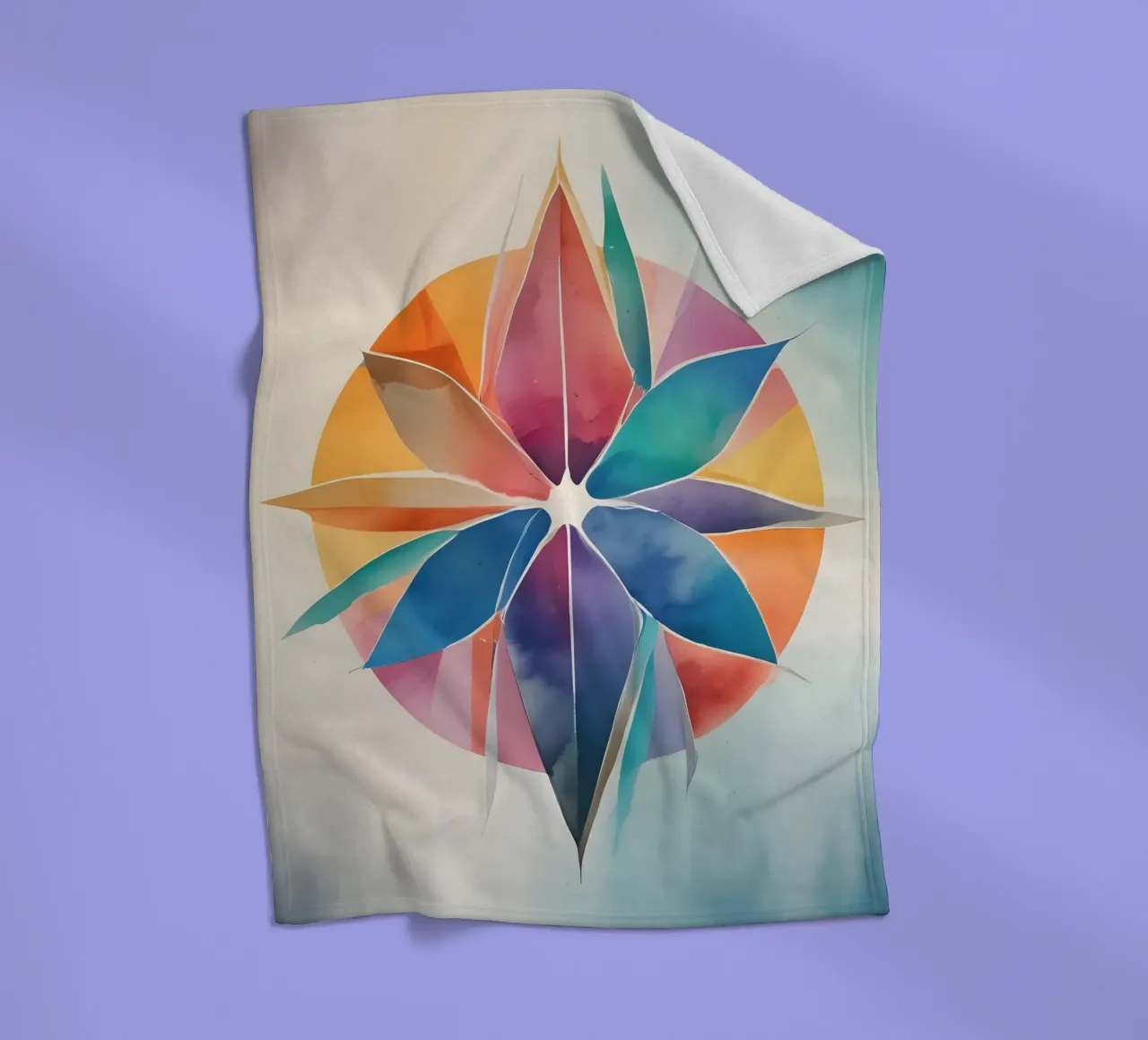 Armonia dei colori - design astratto moderno coperta in pile da Minimalism