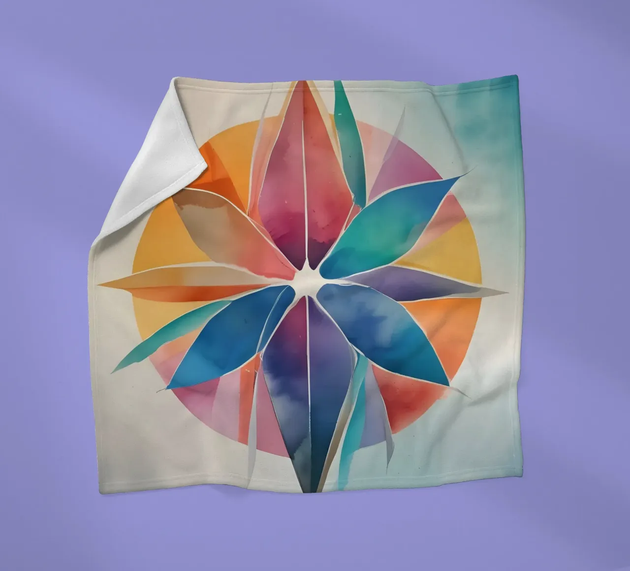 Armonia dei colori - design astratto moderno coperta in pile da Minimalism