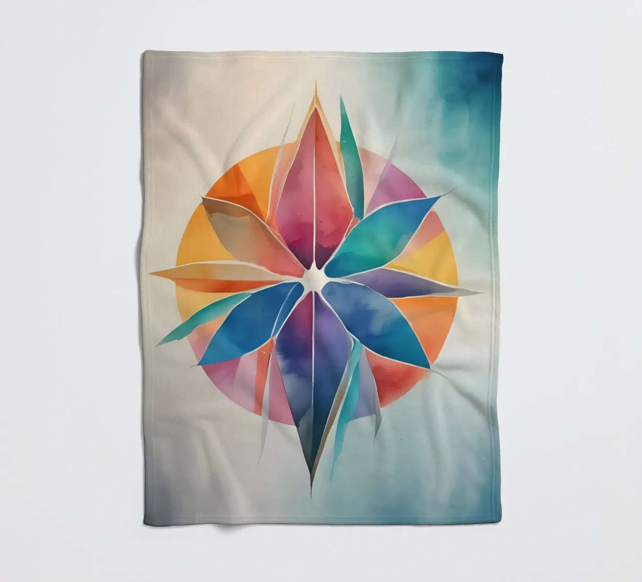 Armonia dei colori - design astratto moderno coperta in pile da Minimalism