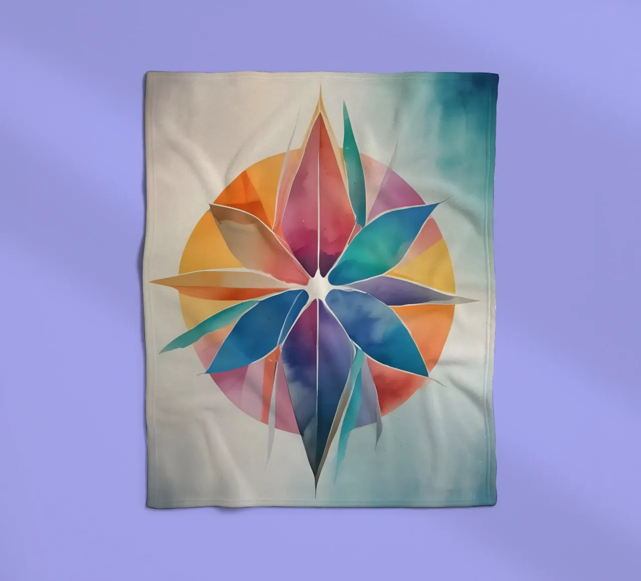 Armonia dei colori - design astratto moderno coperta in pile da Minimalism
