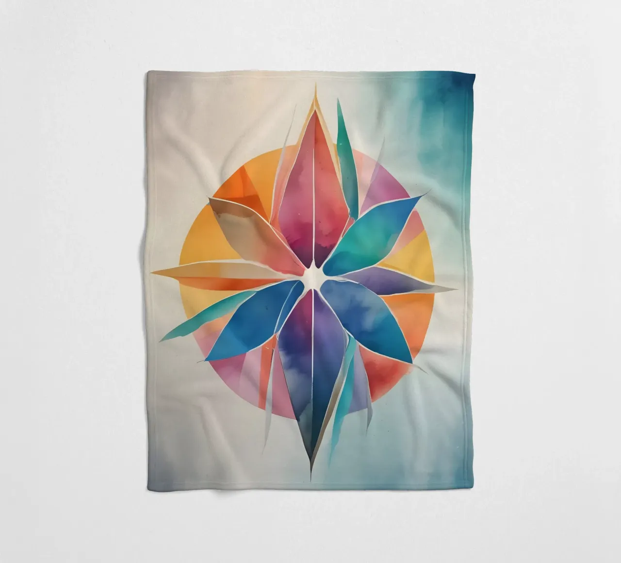 Armonia dei colori - design astratto moderno coperta in pile da Minimalism