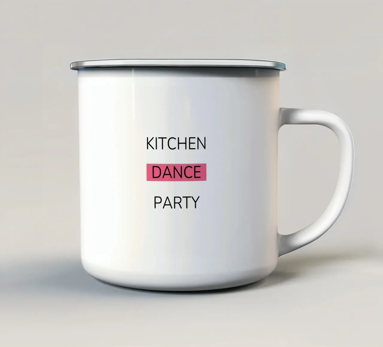 Festa da ballo in cucina tazza in smalto da BenCoStyle